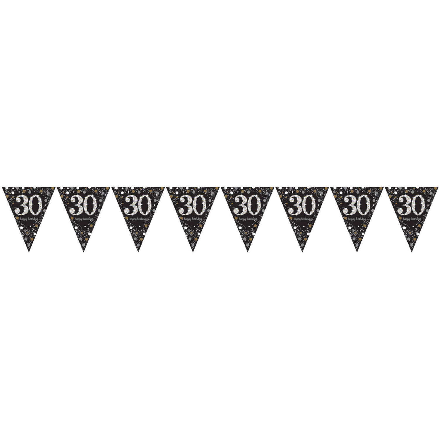 Pennant Banner 30 Sparkling Celebrations Gold Foil 396.2 x 21.5 cm
