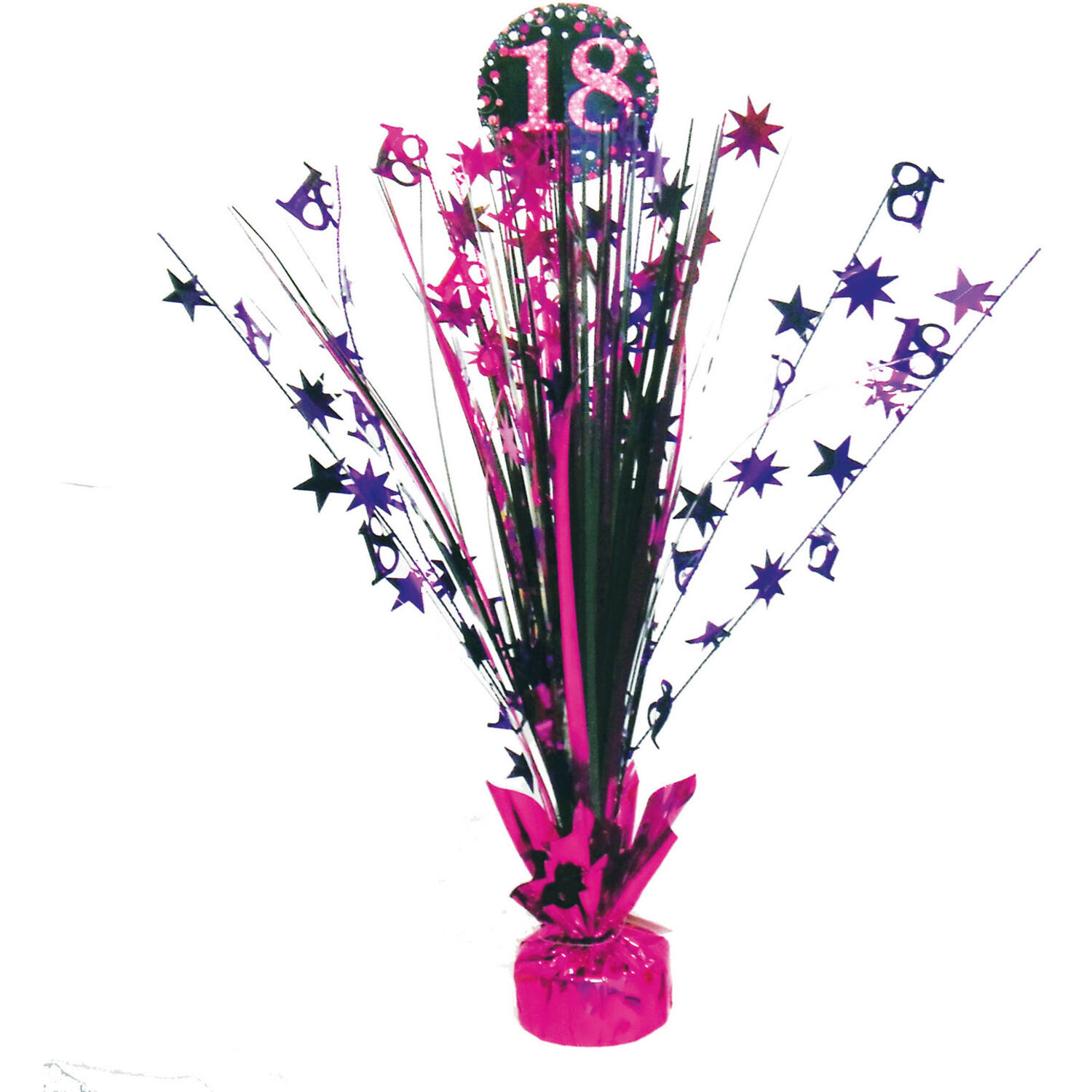 Spray Centrepiece 18 Sparkling Celebration - Pink Foil / Paper 45.7 cm