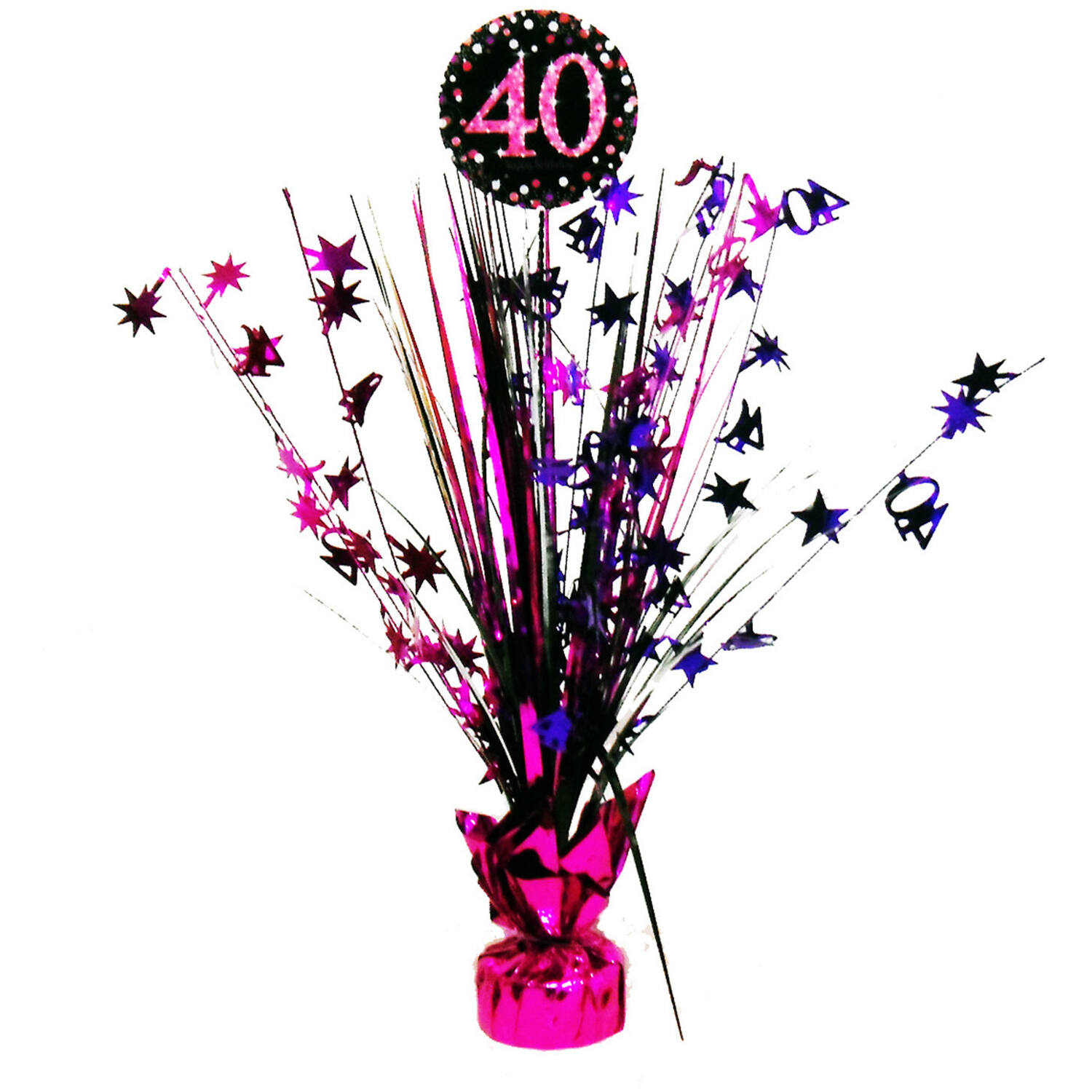 Spray Centrepiece 40 Sparkling Celebration - Pink Foil / Paper 45.7 cm