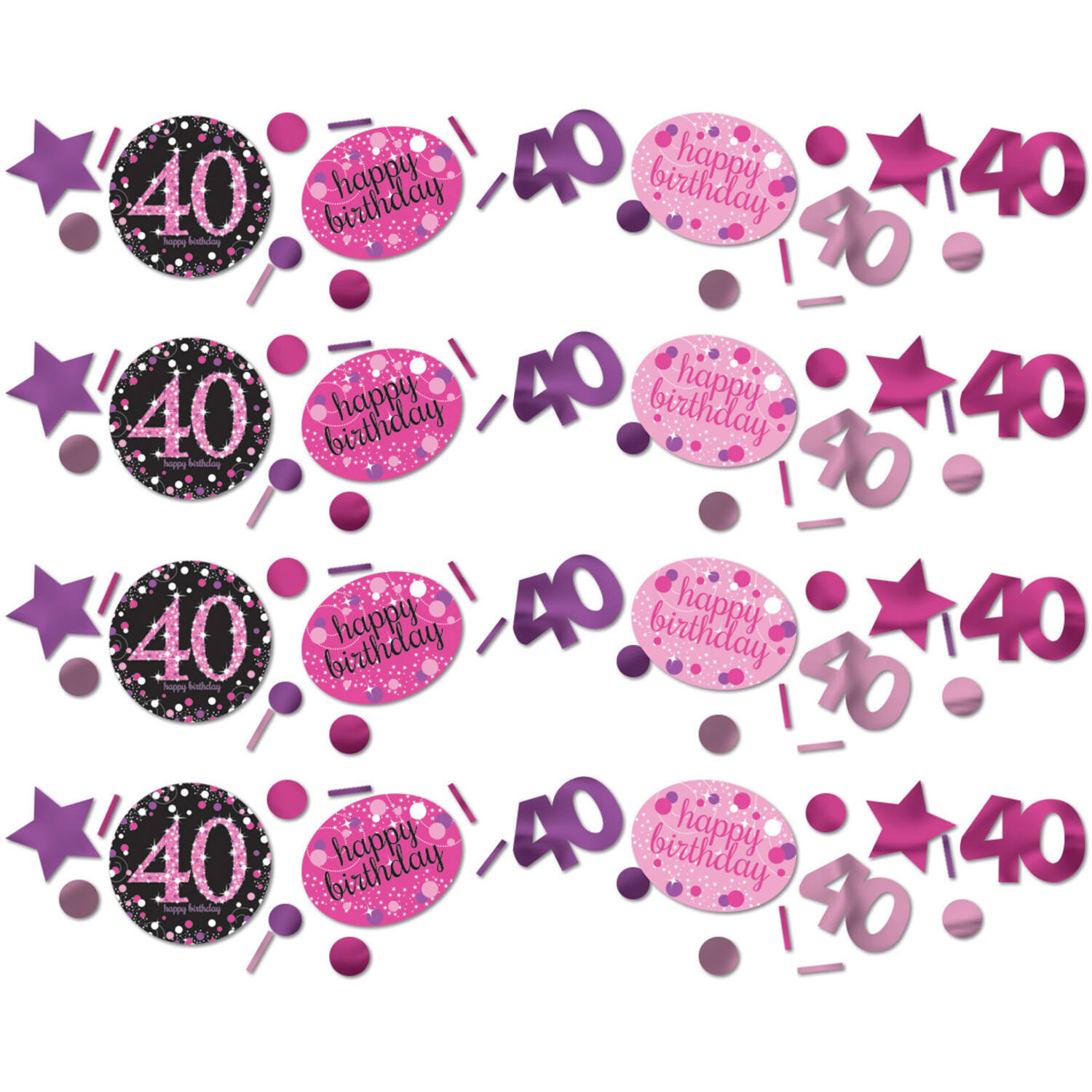 Confetti 40 Sparkling Celebration Pink Foil / Paper 34 g