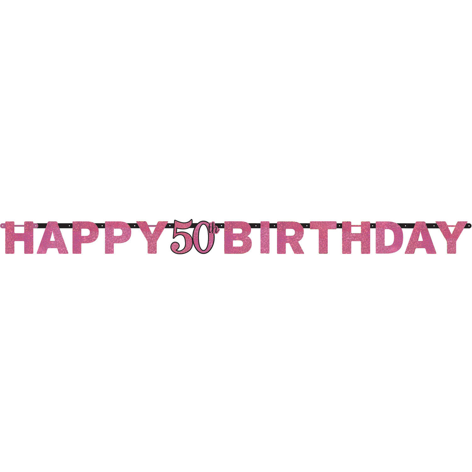 Letter Banner 50 Sparkling Celebration - Pink Foil 213 x 16.2 cm