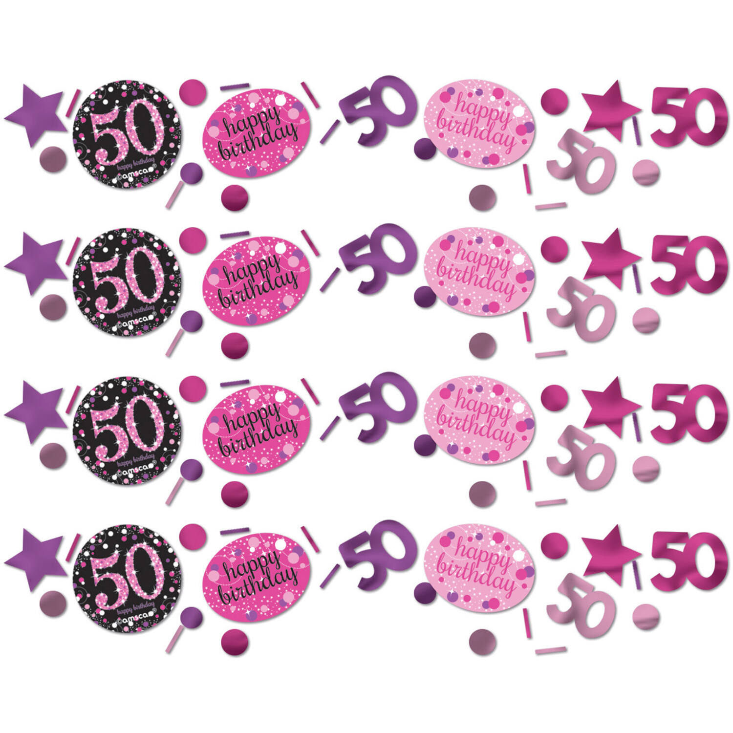 Confetti 50 Sparkling Celebration Pink Foil / Paper 34 g