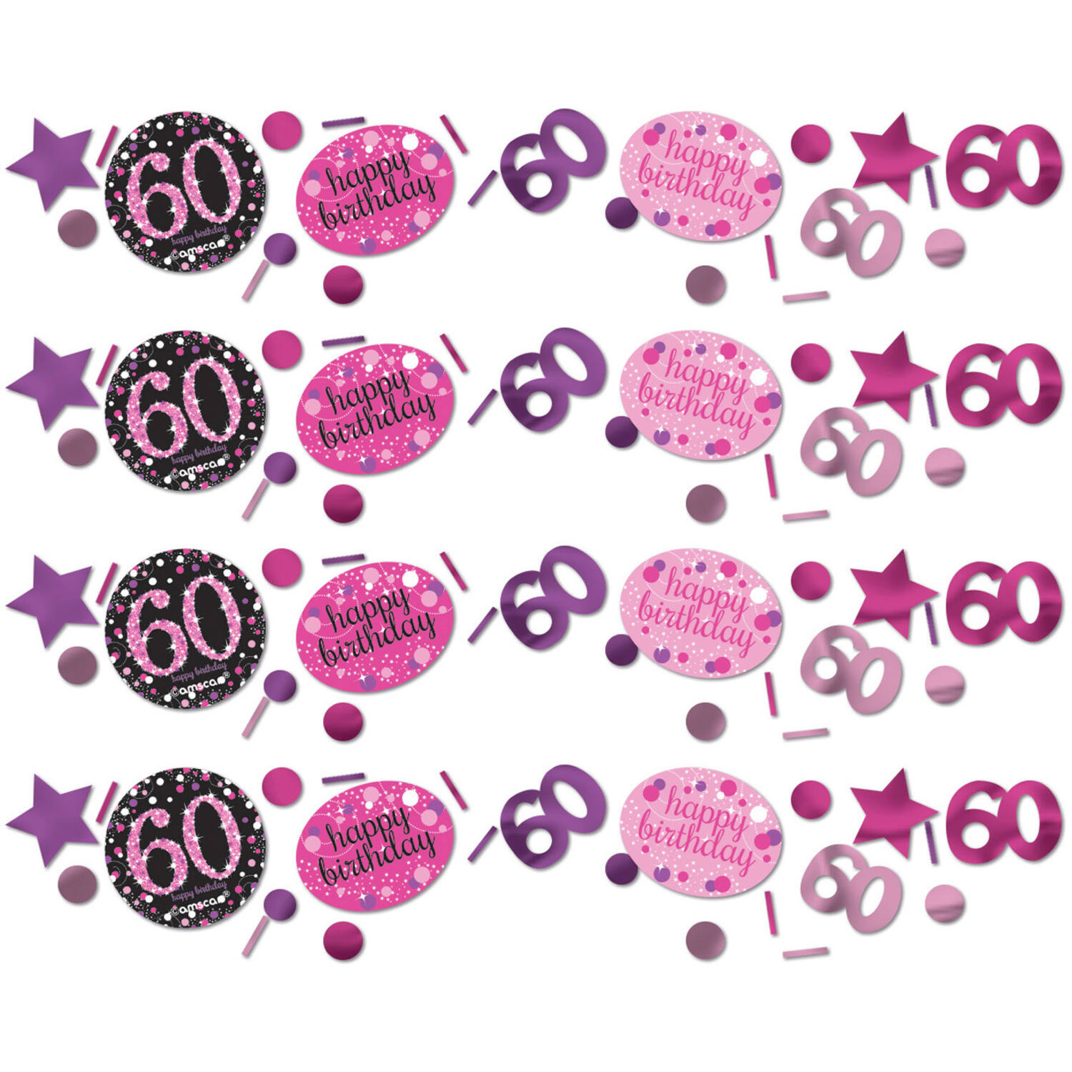 Confetti 60 Sparkling Celebration Pink Foil / Paper 34 g