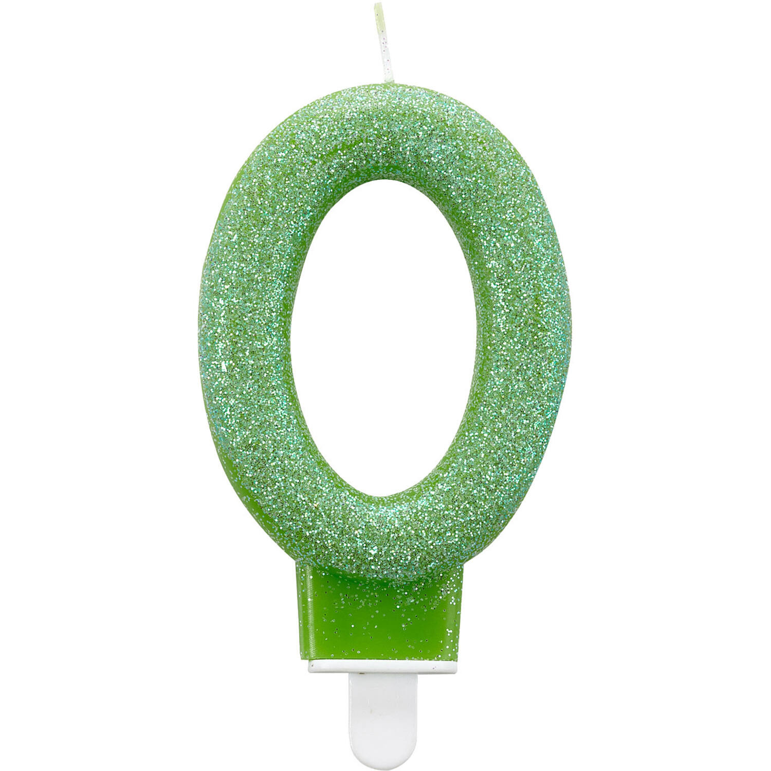 Number Candle 0 Glitter Height 7.6 cm