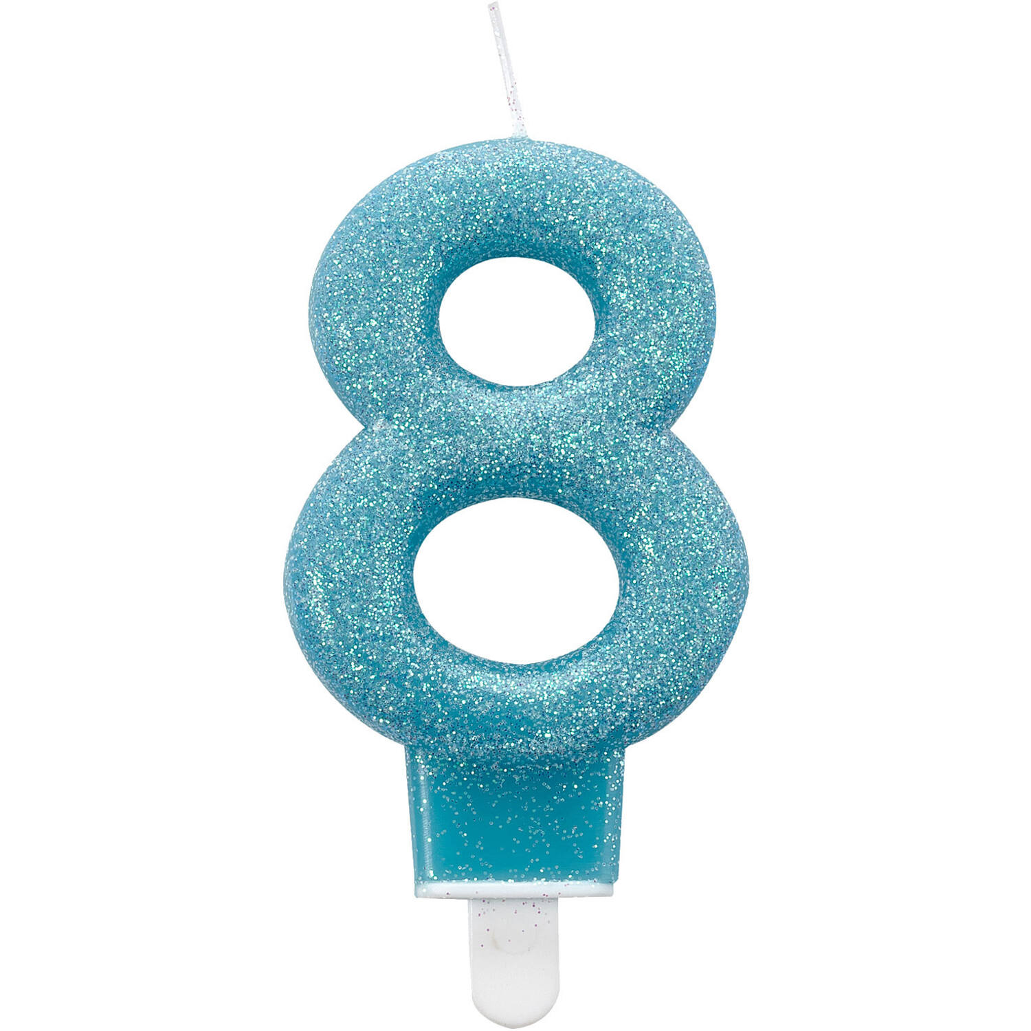 Number Candle 8 Glitter Height 7.6 cm