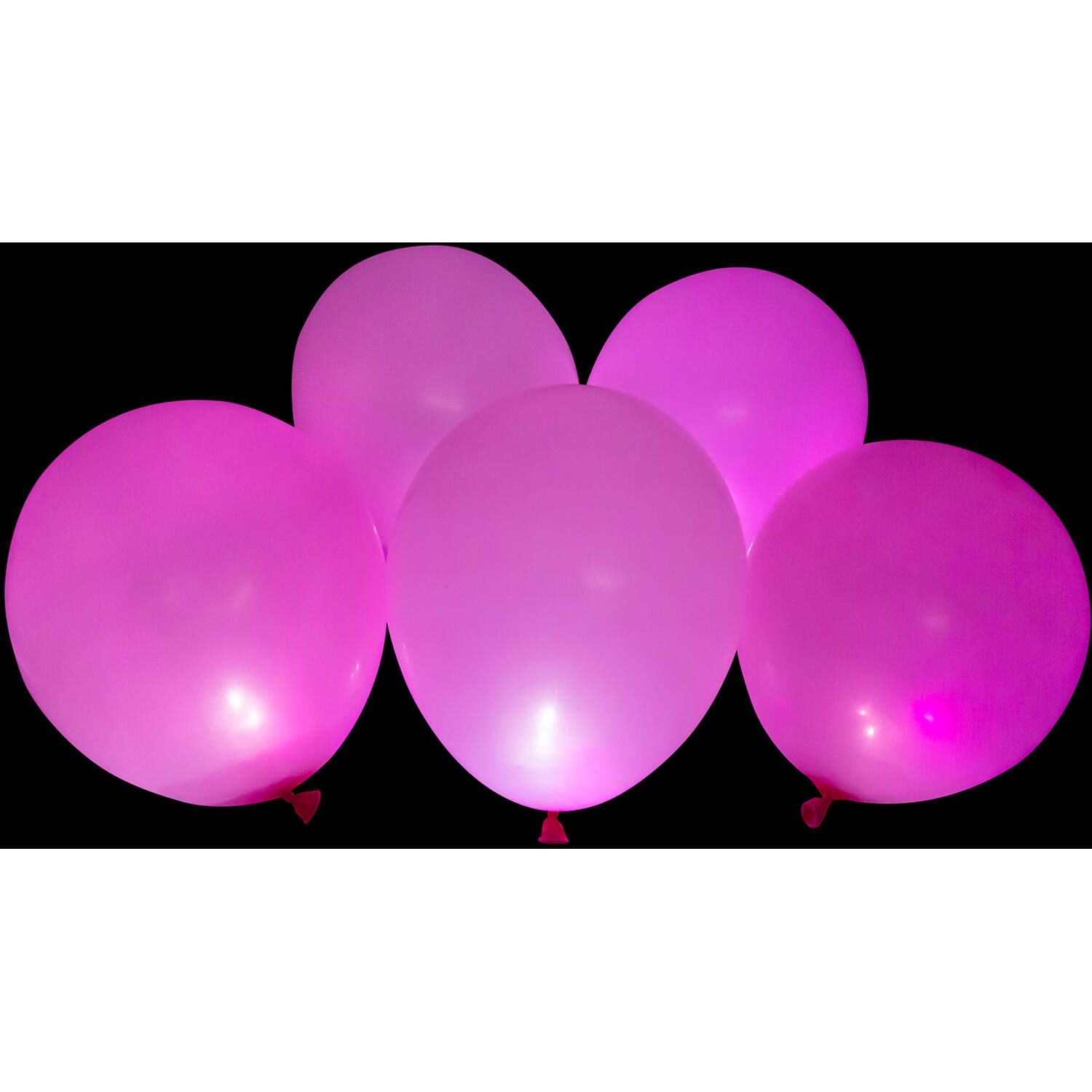 5 Latex Balloons LED Pink 27.5 / 11"