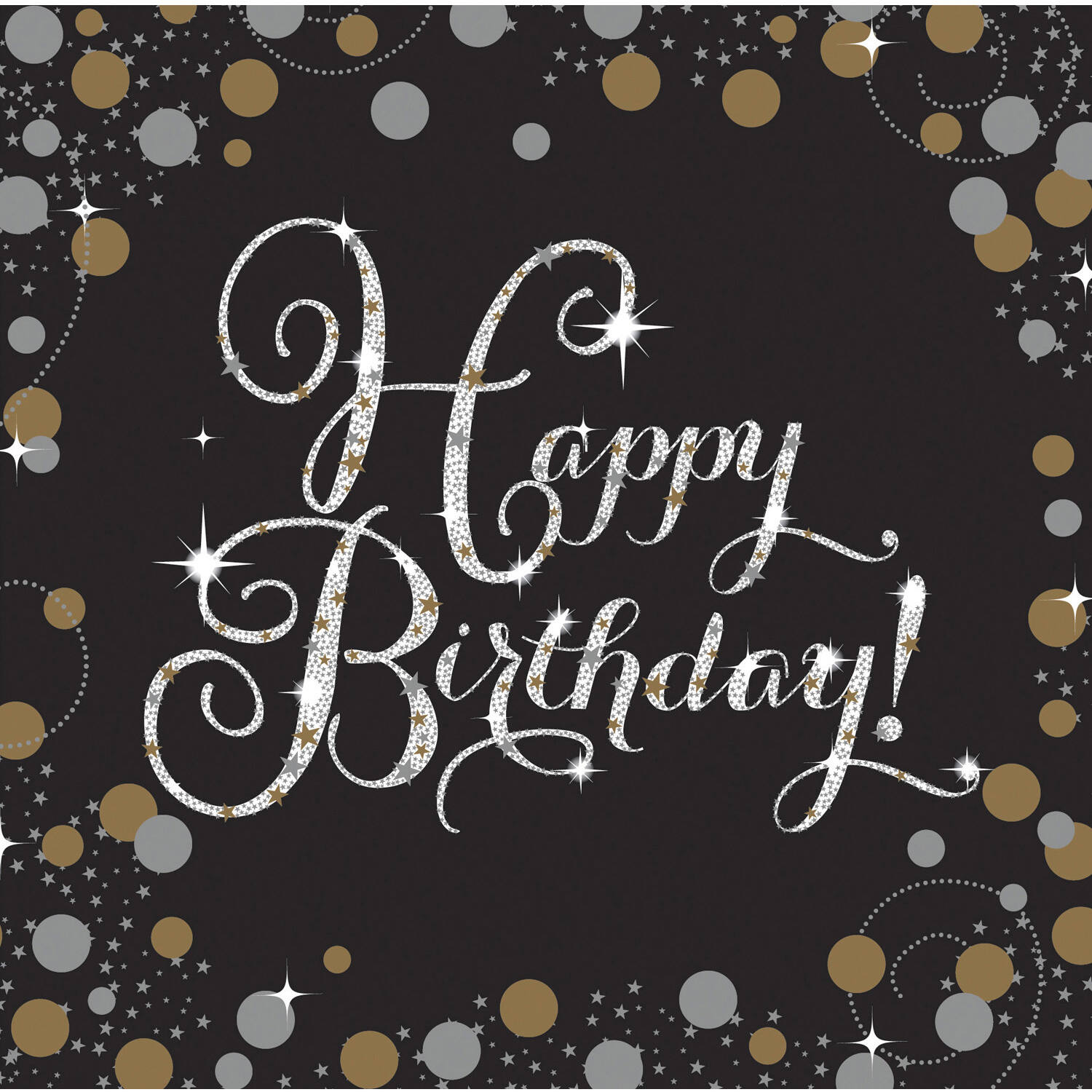 16 Napkins Sparkling Celebrations gold 33 x 33 cm