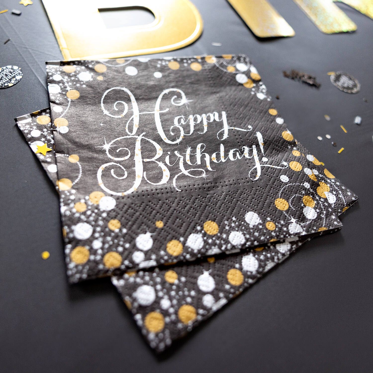 16 Napkins Sparkling Celebrations gold 33 x 33 cm