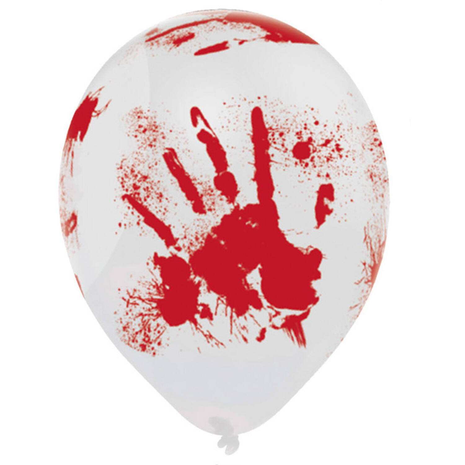 6 Latex Balloons Bloody Hand 25.4 cm / 10"