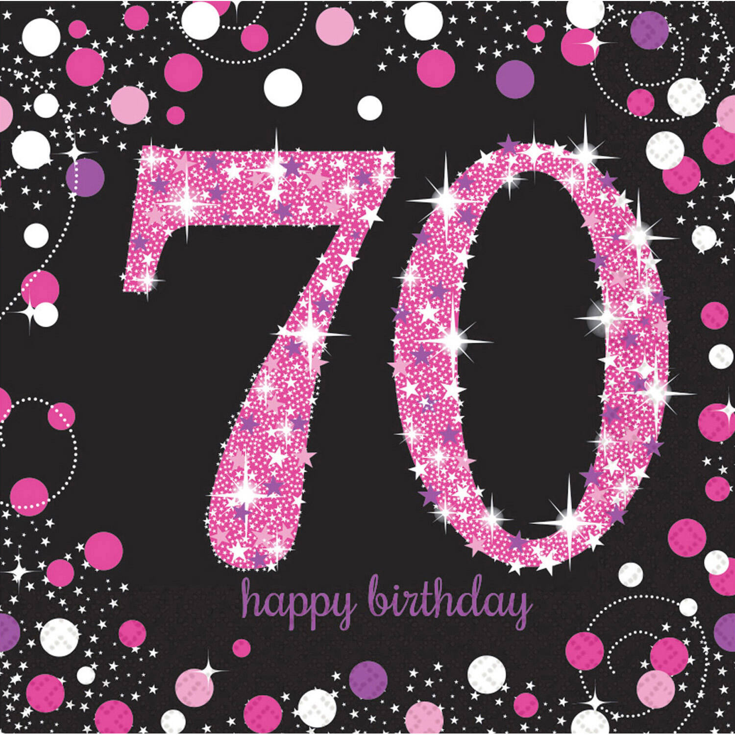 16 Napkin Pink Celebration 70 33 x 33 cm