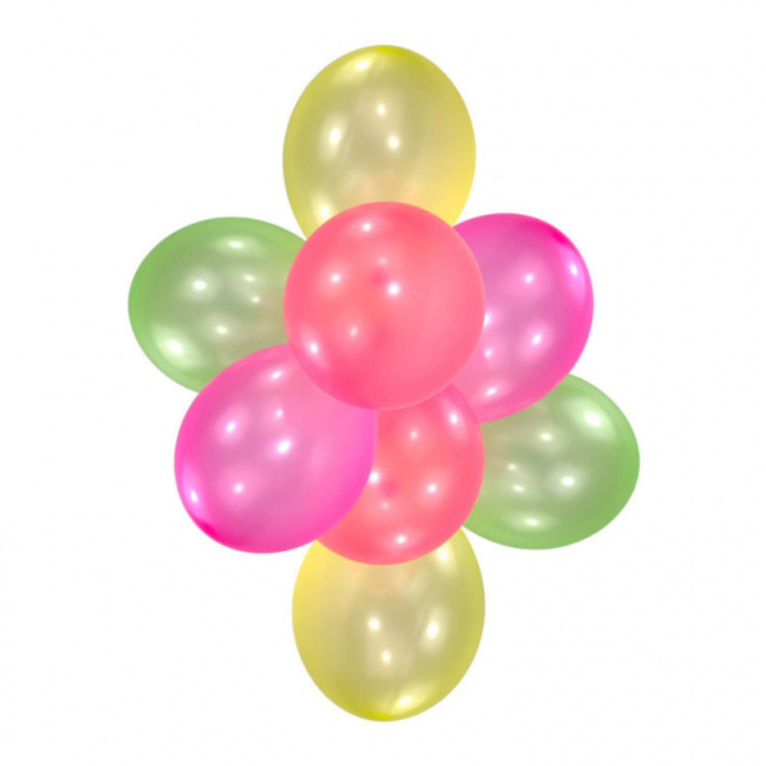 10 Latex Balloons Neon assorted 27.5 cm / 11"
