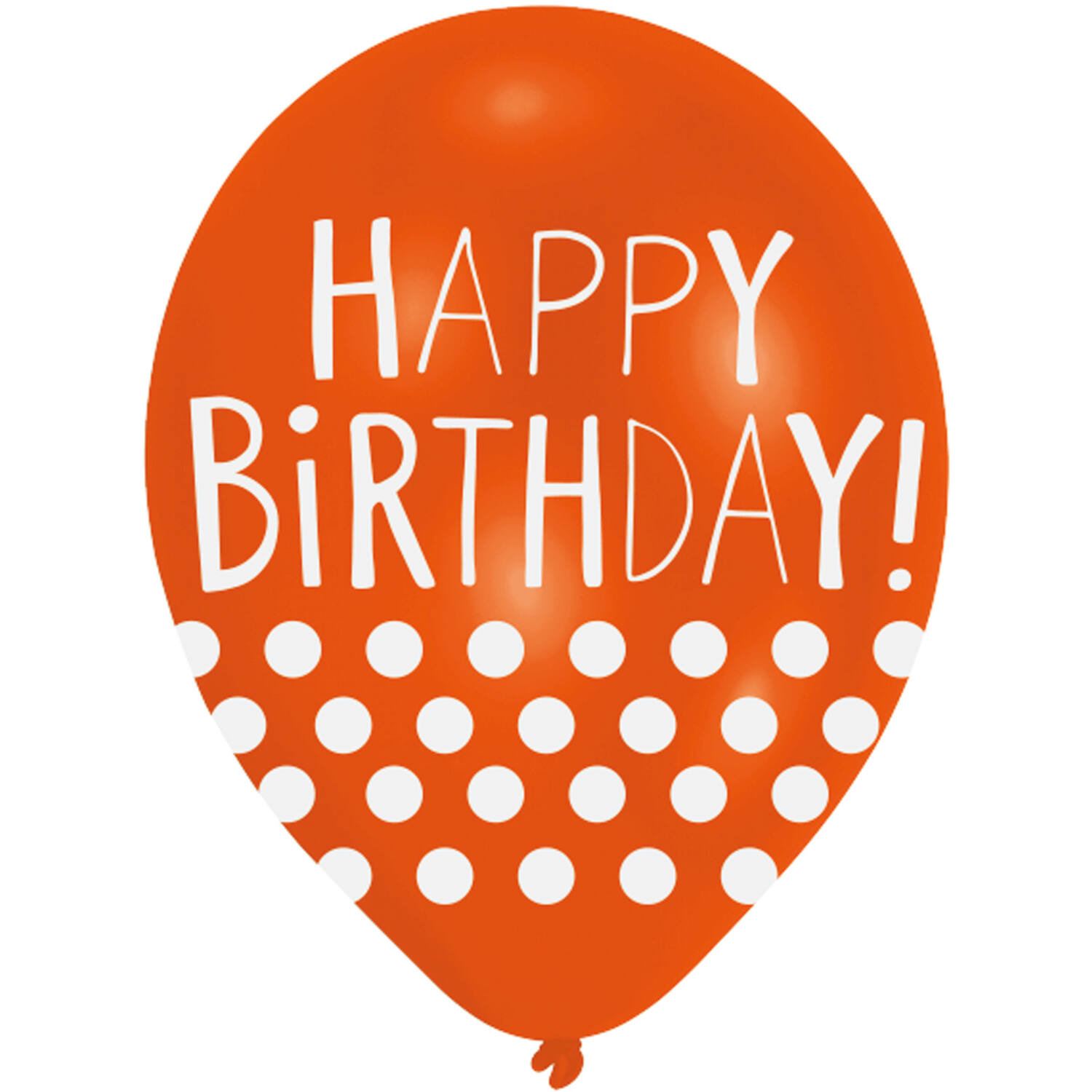 6 Latex Balloons Happy Birthday - Dots 27.5 cm / 11"
