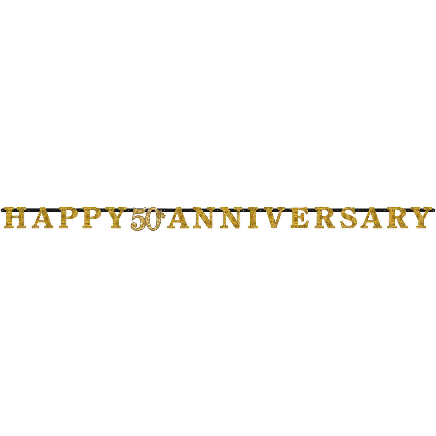 Letter Banner Gold Anniversaries Paper 300 x 17 cm
