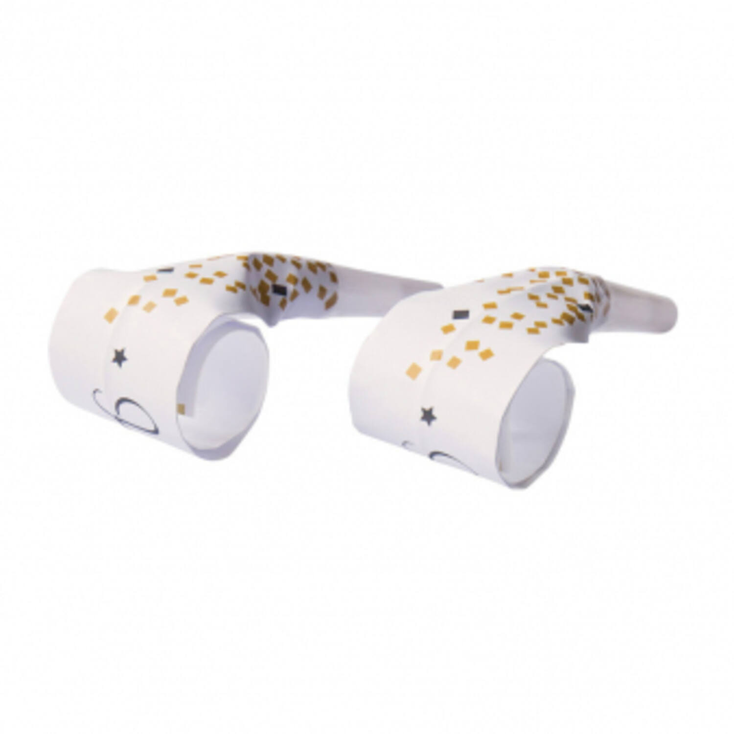 4 Blowouts Golden Wishes Plastic / Paper 30 cm