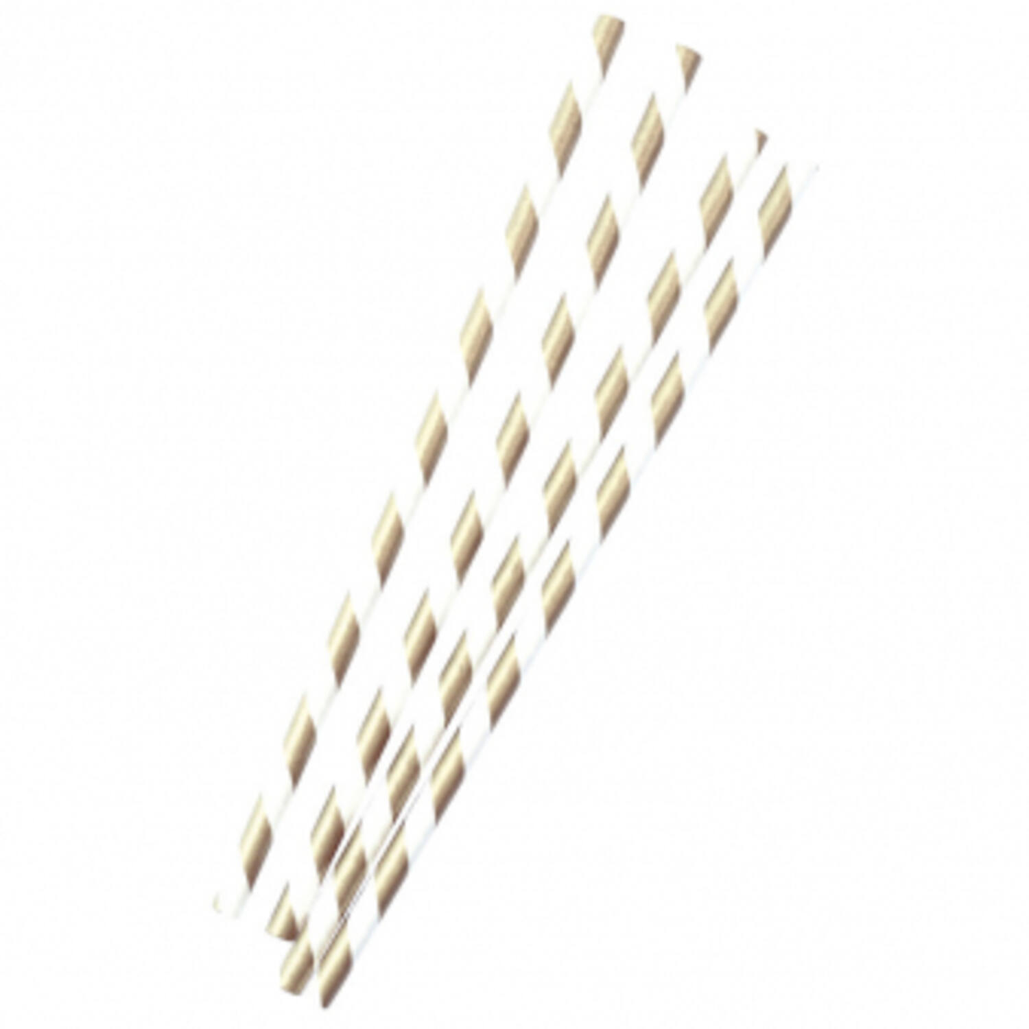 24 Drinking Straws Golden Wishes Paper 19,7 cm