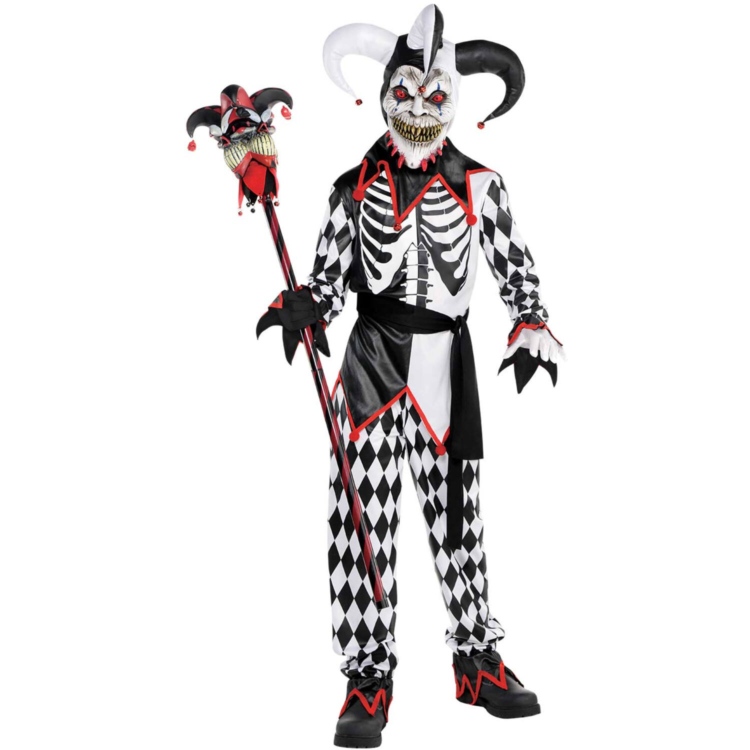 Teen Costume Sinister Jester Boy Age 12-14 Years