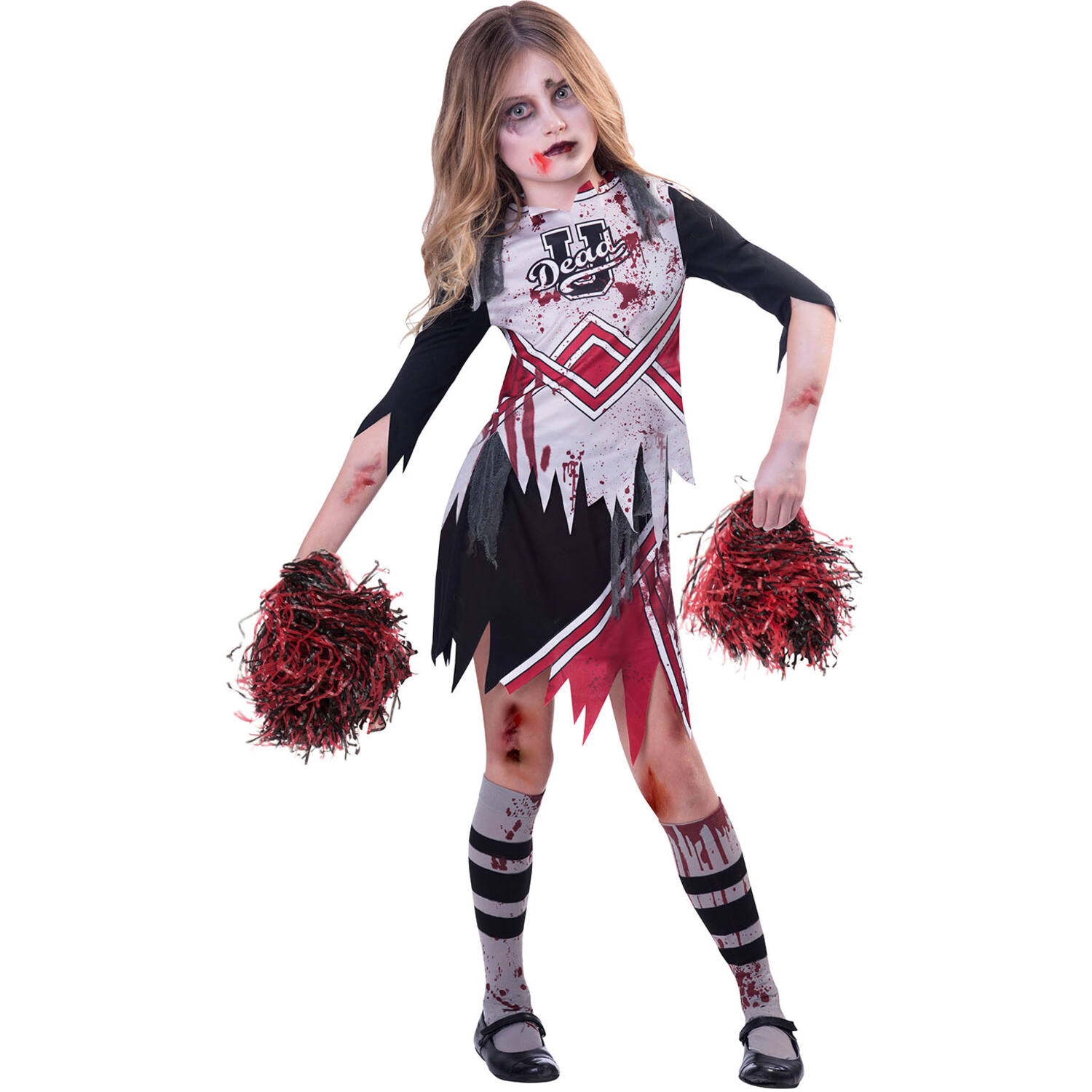 Child Costume Zombie Cheerleader Girls 7-8 Years