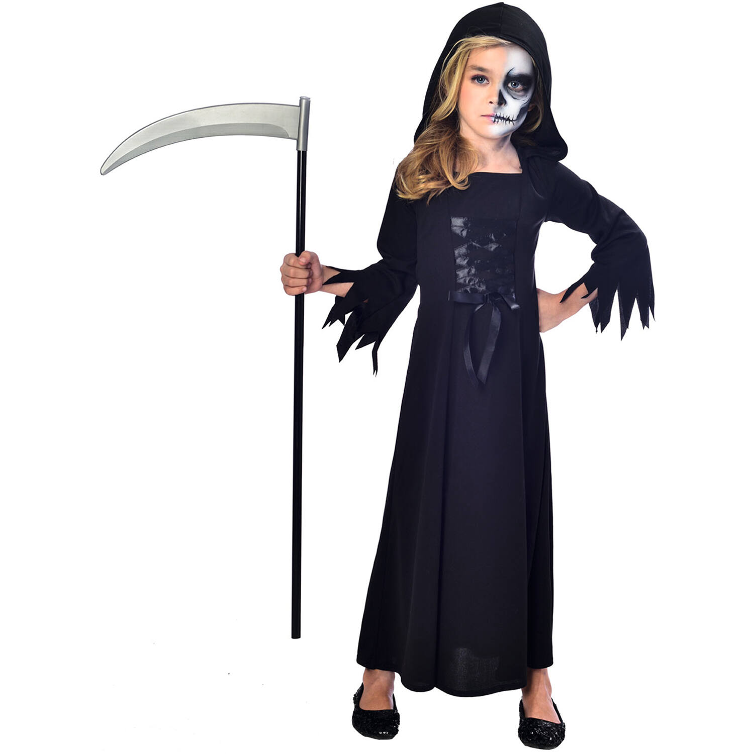 Child Costume Grim Reaper Girls Age 5-6 Years