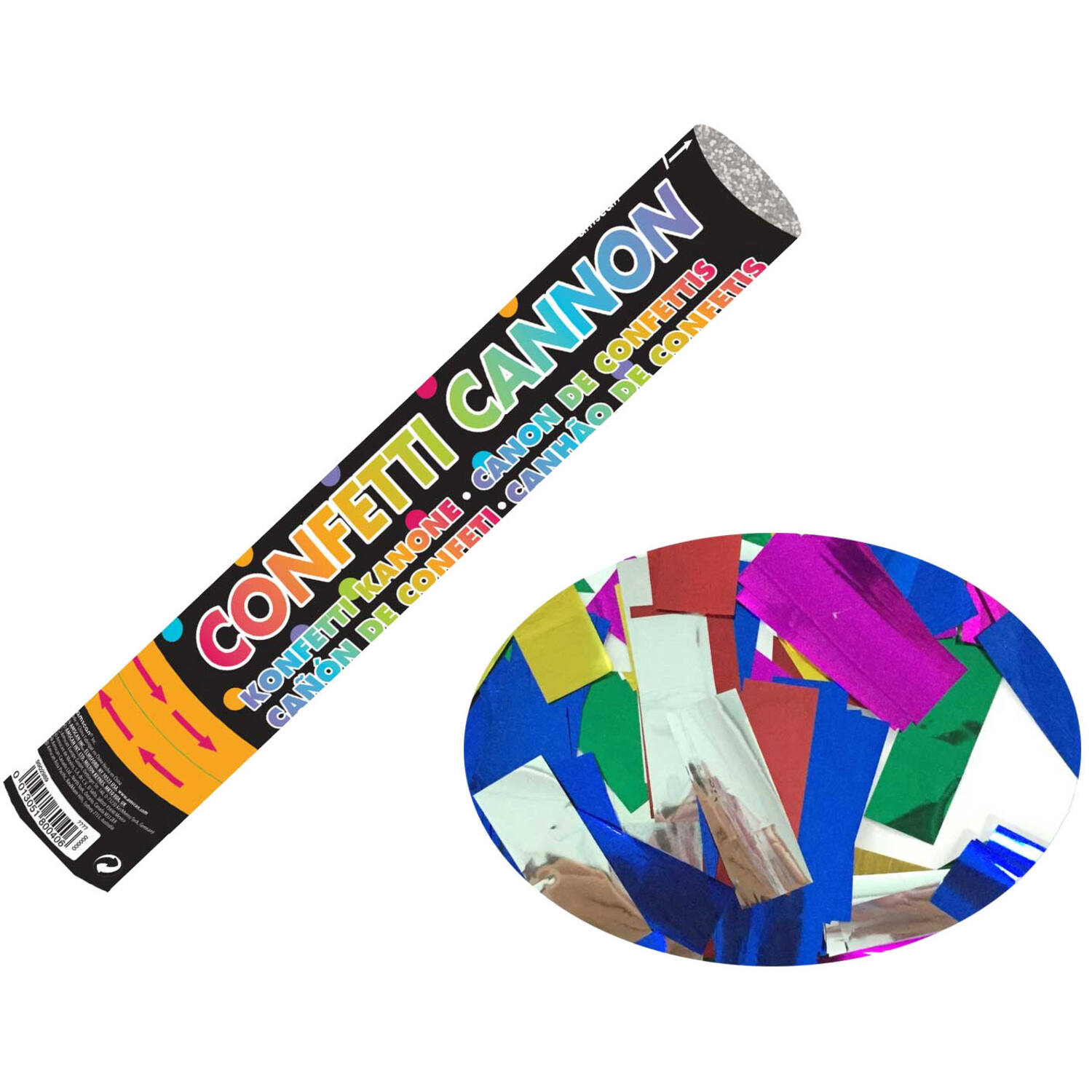 Confetti Cannon Multicolour   Paper / Foil 30 cm