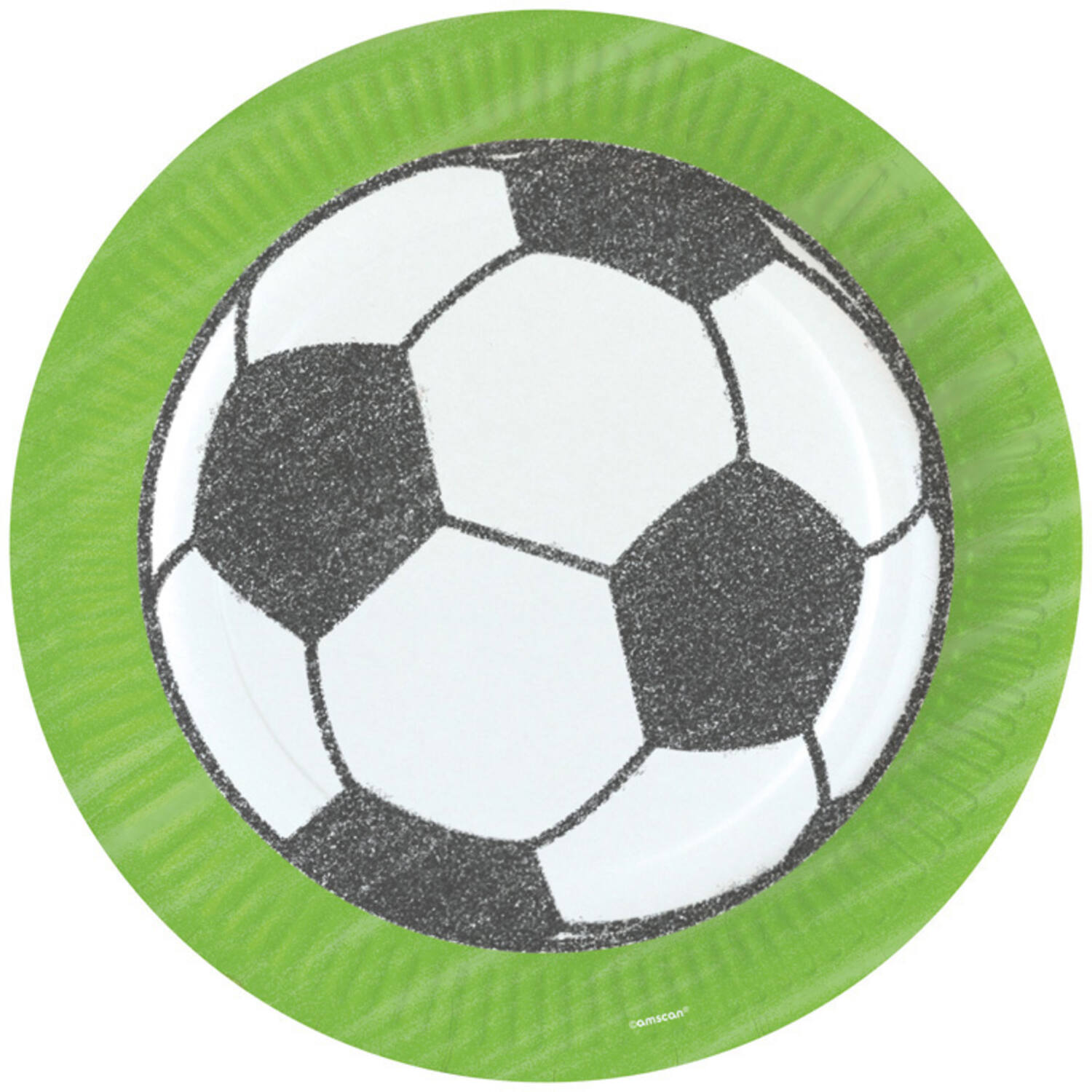 8 Plates Kicker Party Round Paper 23 cm