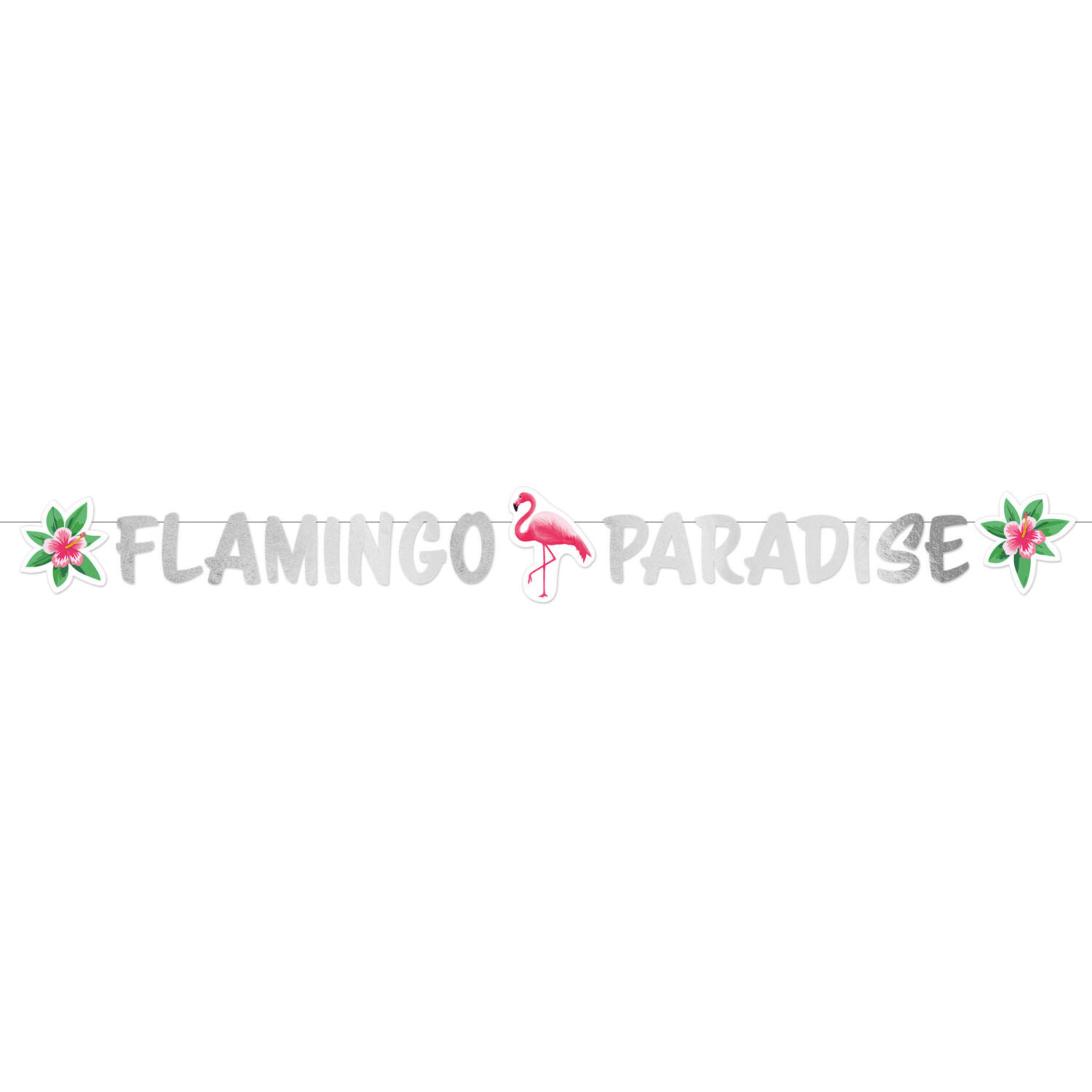 Letter Banner Flamingo Paradise Paper 135 x 15 cm