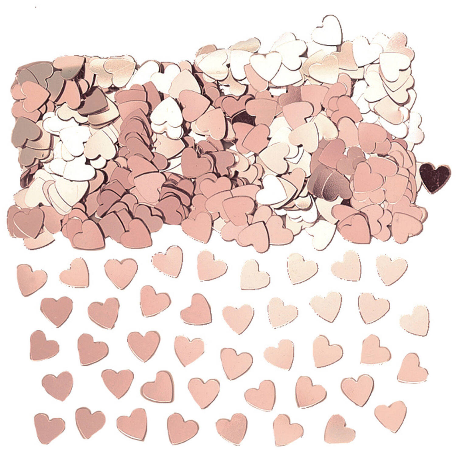 Confetti Hearts Rose Gold Foil 14 g