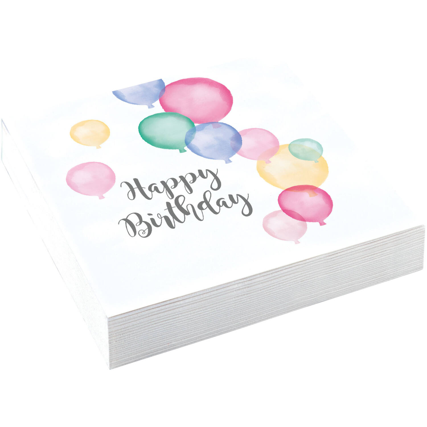 20 Napkins Happy Birthday Pastel 33 x 33 cm