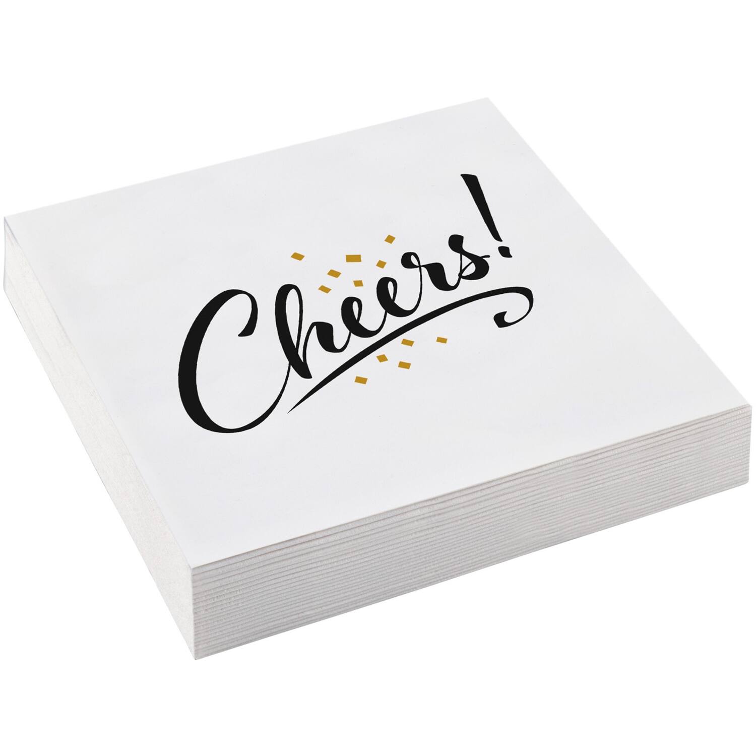20 Napkins Cheers Golden Wishes 33 x 33 cm