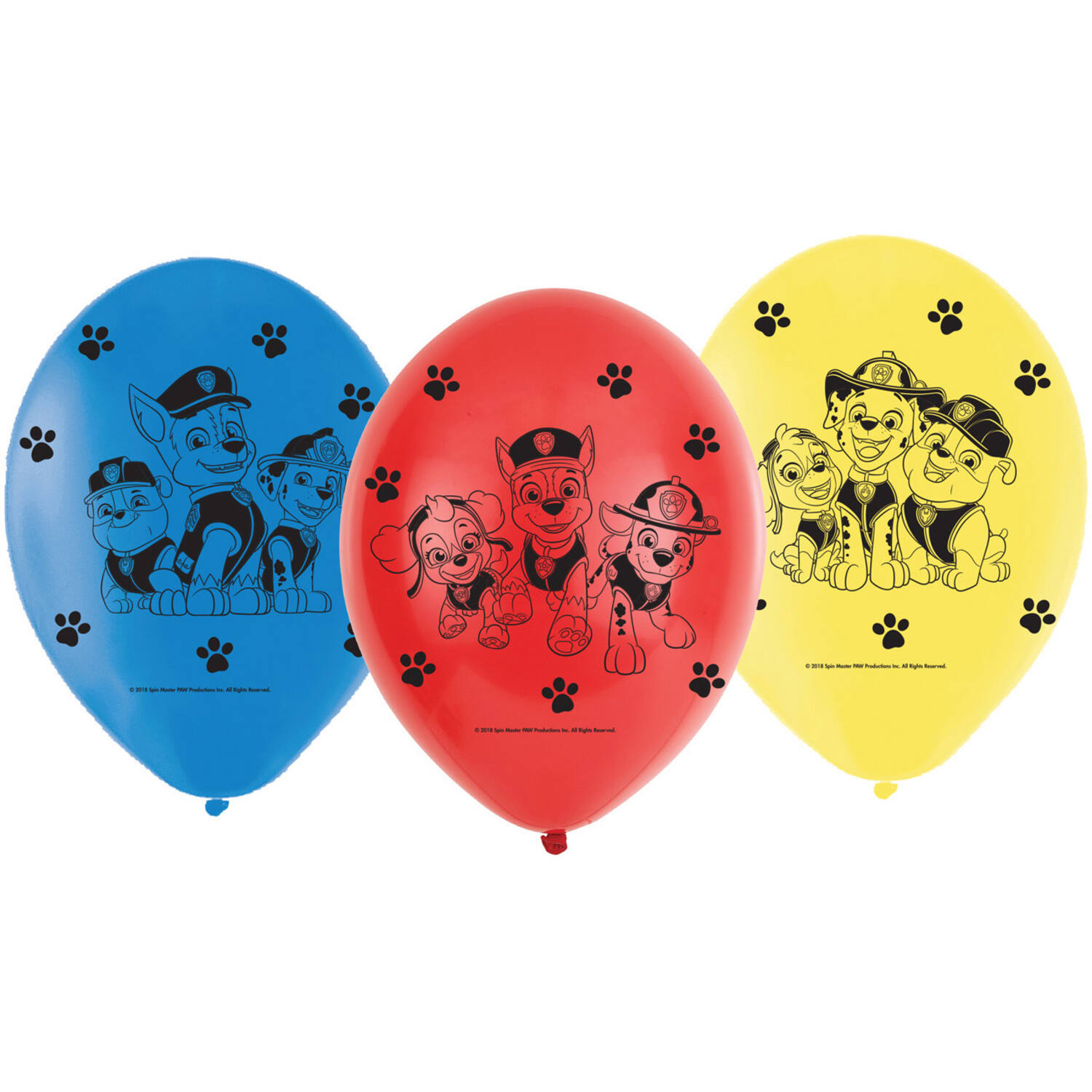 6 Latex Balloons Paw Patrol 22.8 cm / 9"