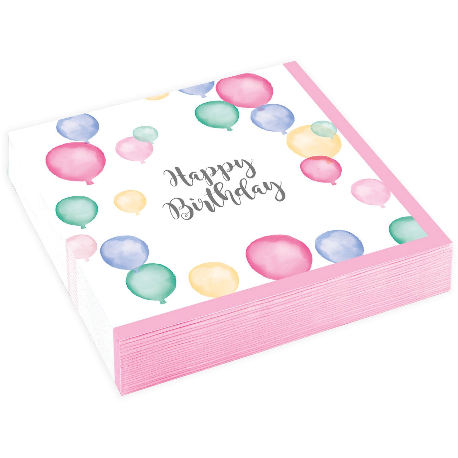 20 Napkins Happy Birthday Pastel 25 x 25 cm