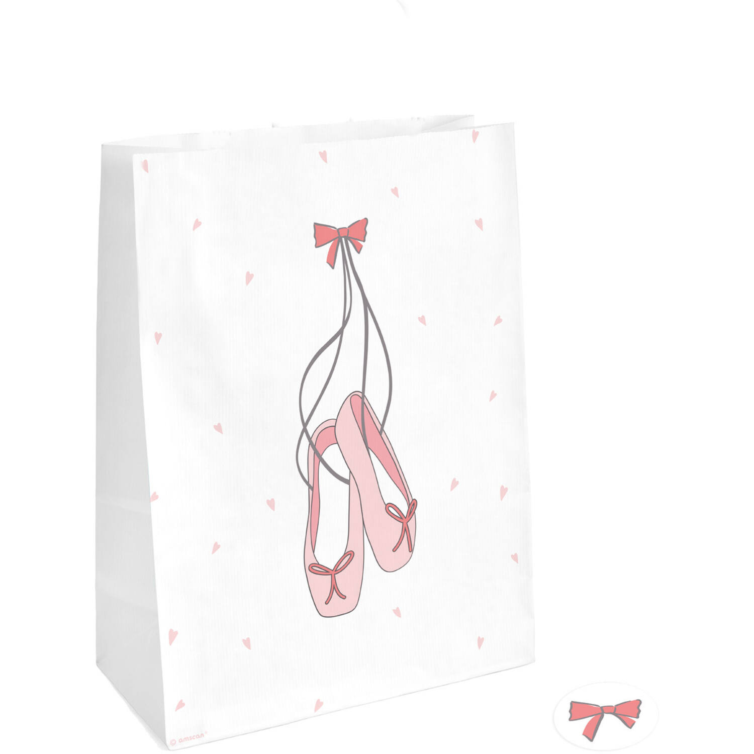 4 Paper Bags with Stickers Little Dancer 14.7 x 21 cm