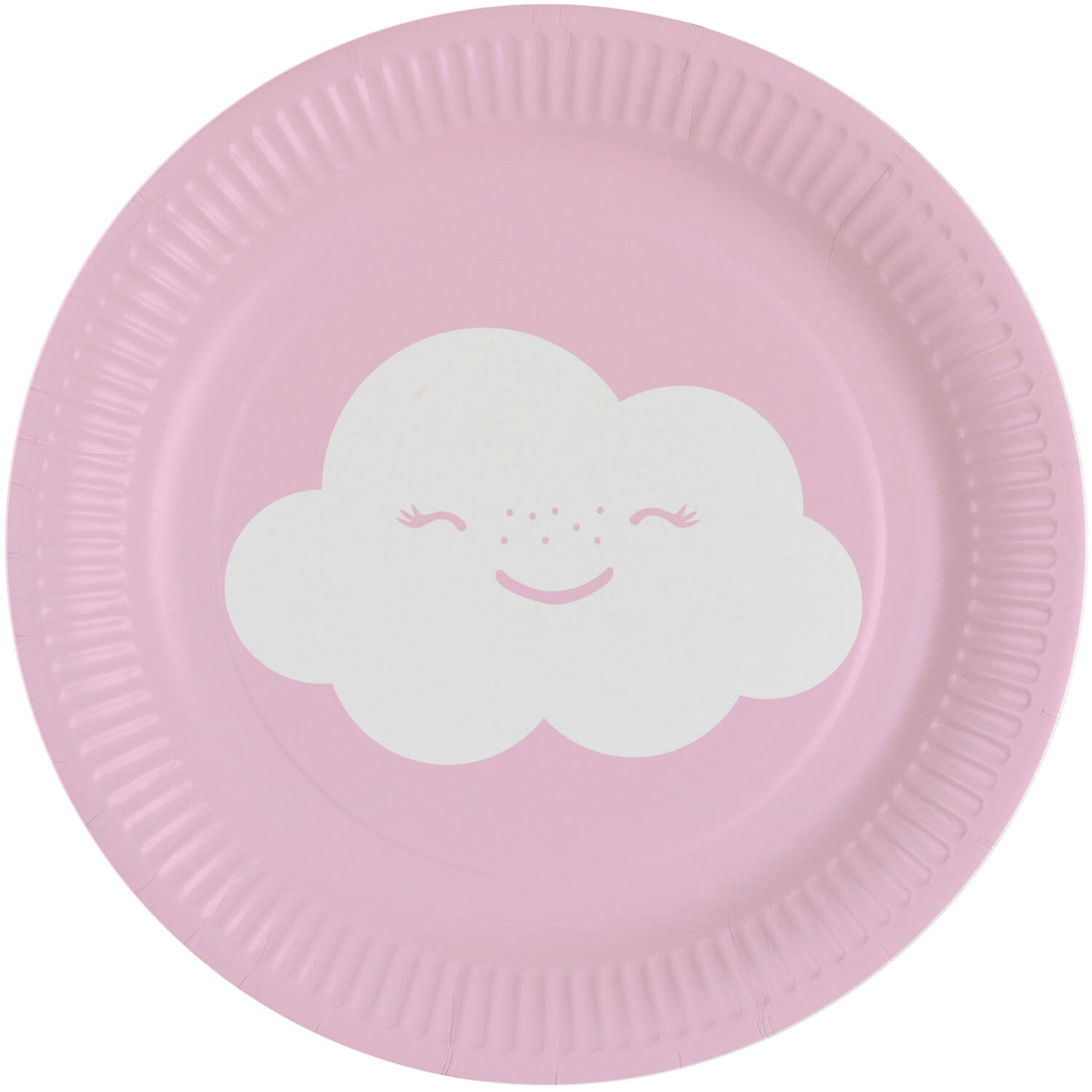8 Plates Rainbow & Cloud Round Papier 18 cm