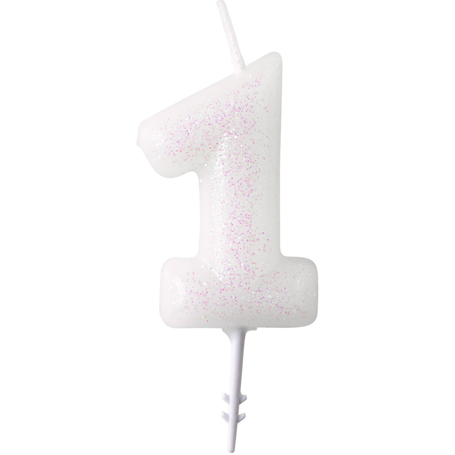 Numeral Candle 1 Glitter Height 6.5 cm