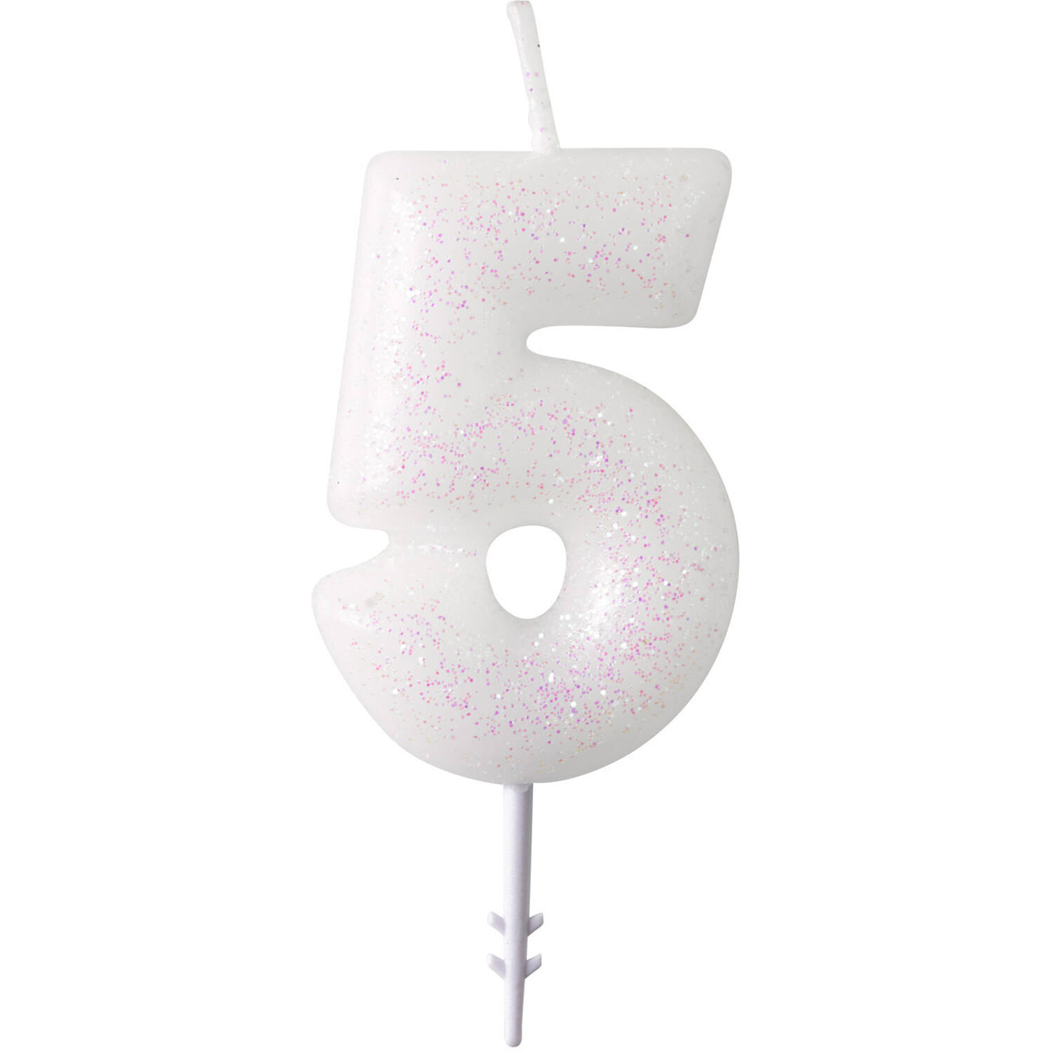Numeral Candle 5 Glitter Height 6.5 cm