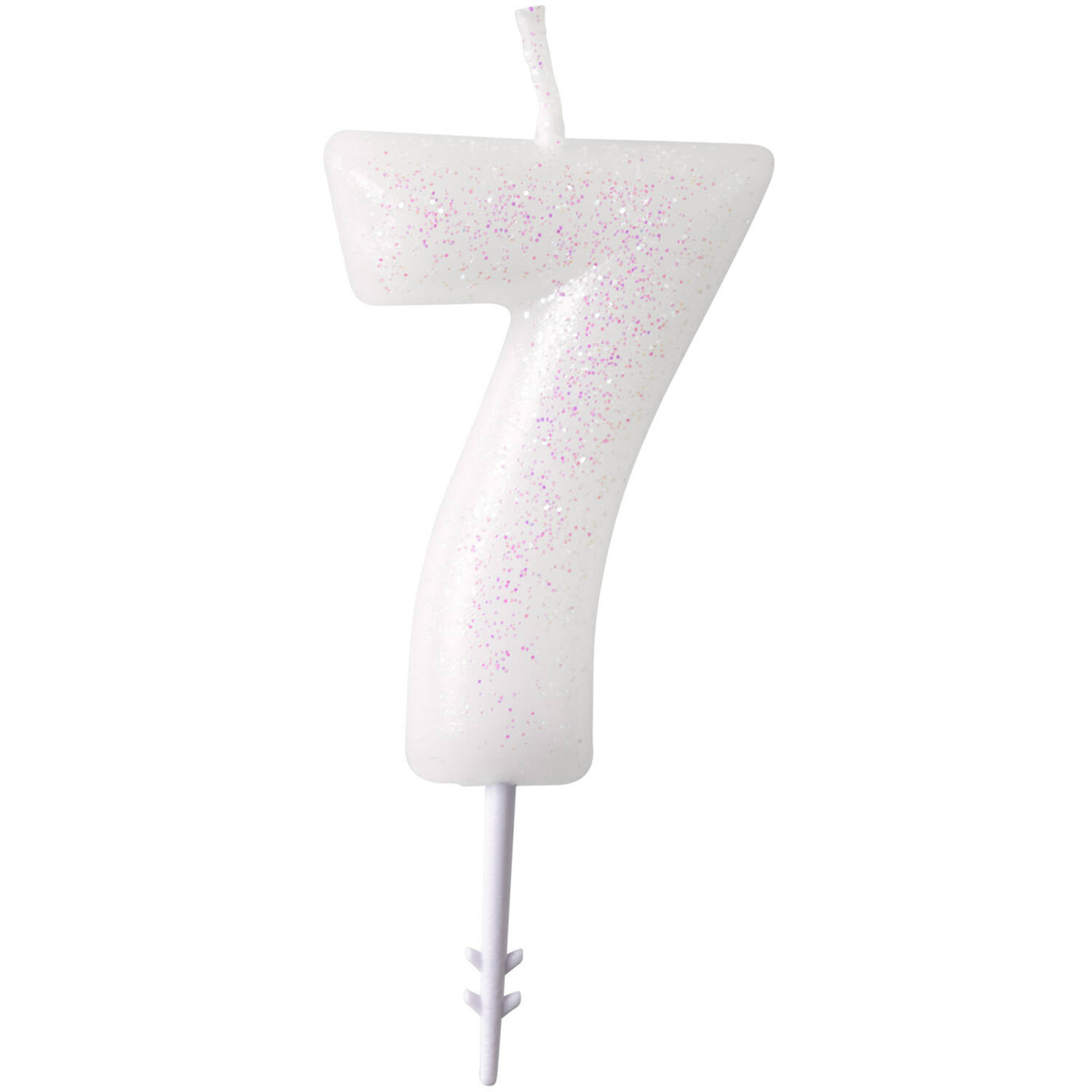 Numeral Candle 7 Glitter Height 6.5 cm