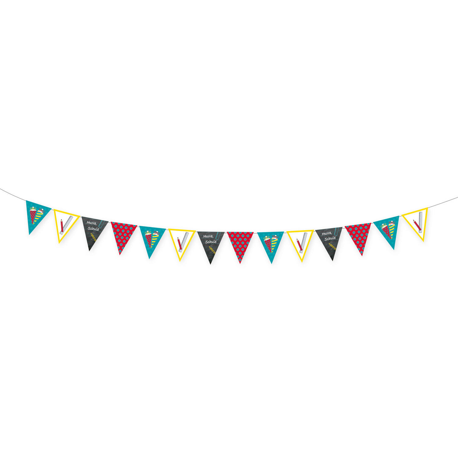 Pennant Banner My School Start Paper 400 x 19 cm