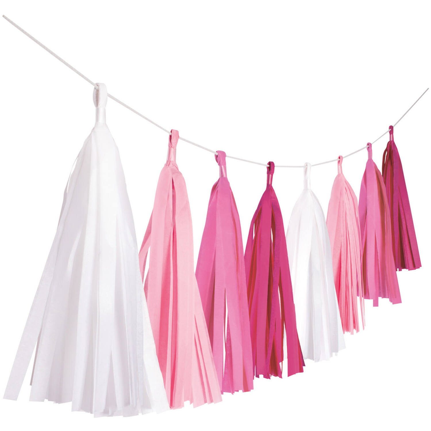 Garland Tassel Hot Pink Paper 304 cm