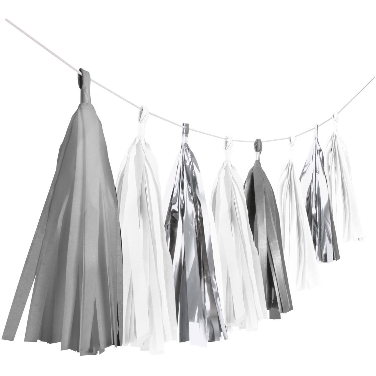Garland Tassel Silver Dream Paper / Foil 304 cm