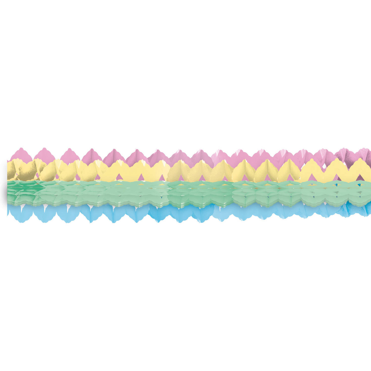 2 Garlands Mini Pastel Rainbow Paper 8 x 200 cm