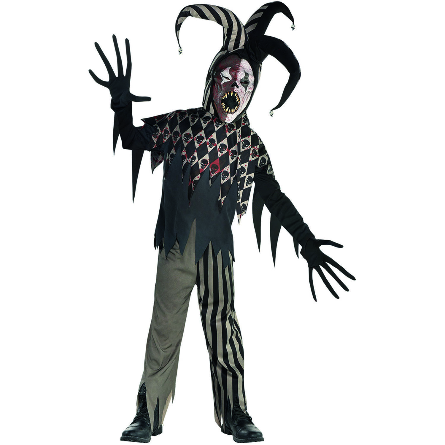 Child Costume Twisted Jester Age 12-14 Years