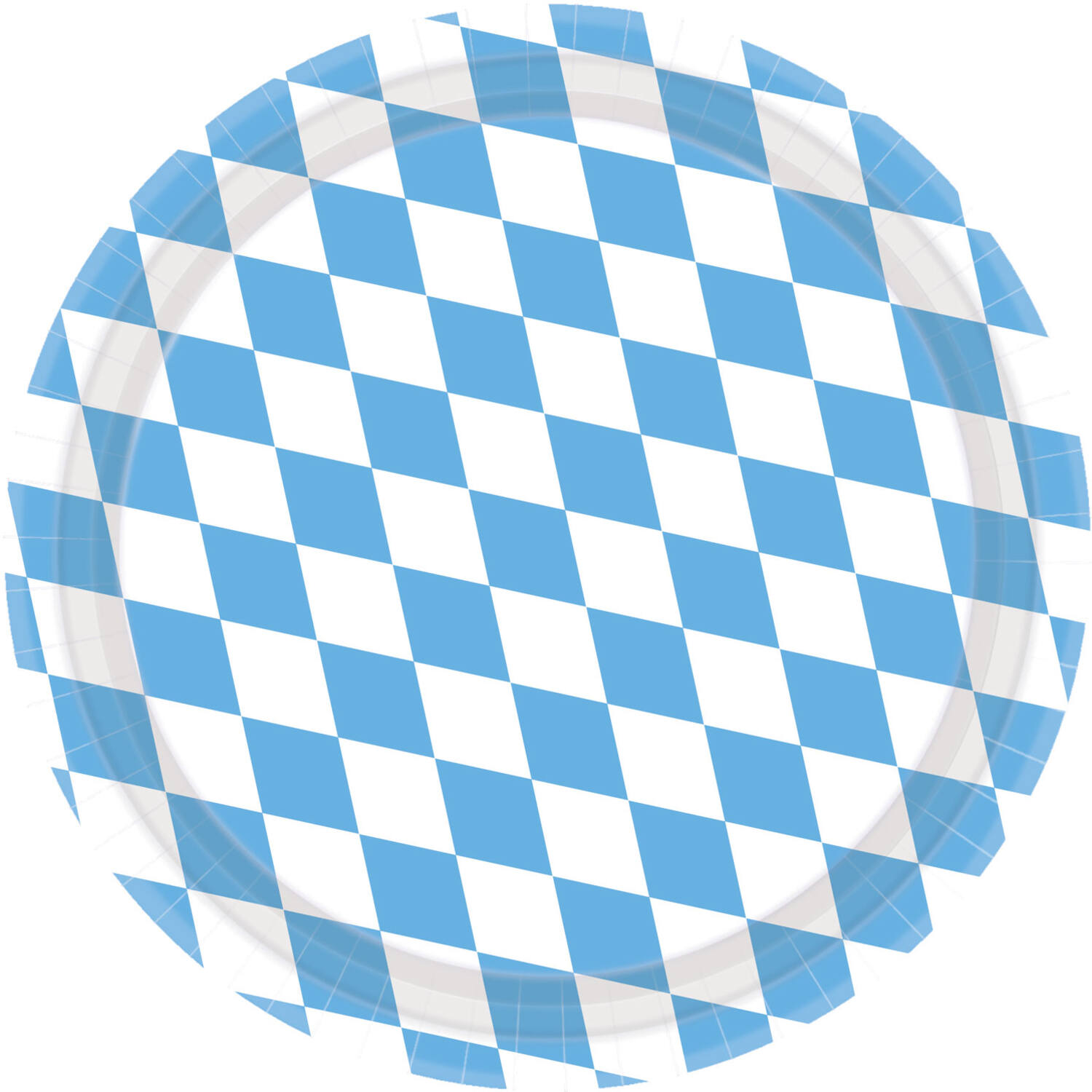 8 Plates Bayern Lightblue Round Paper 23cm