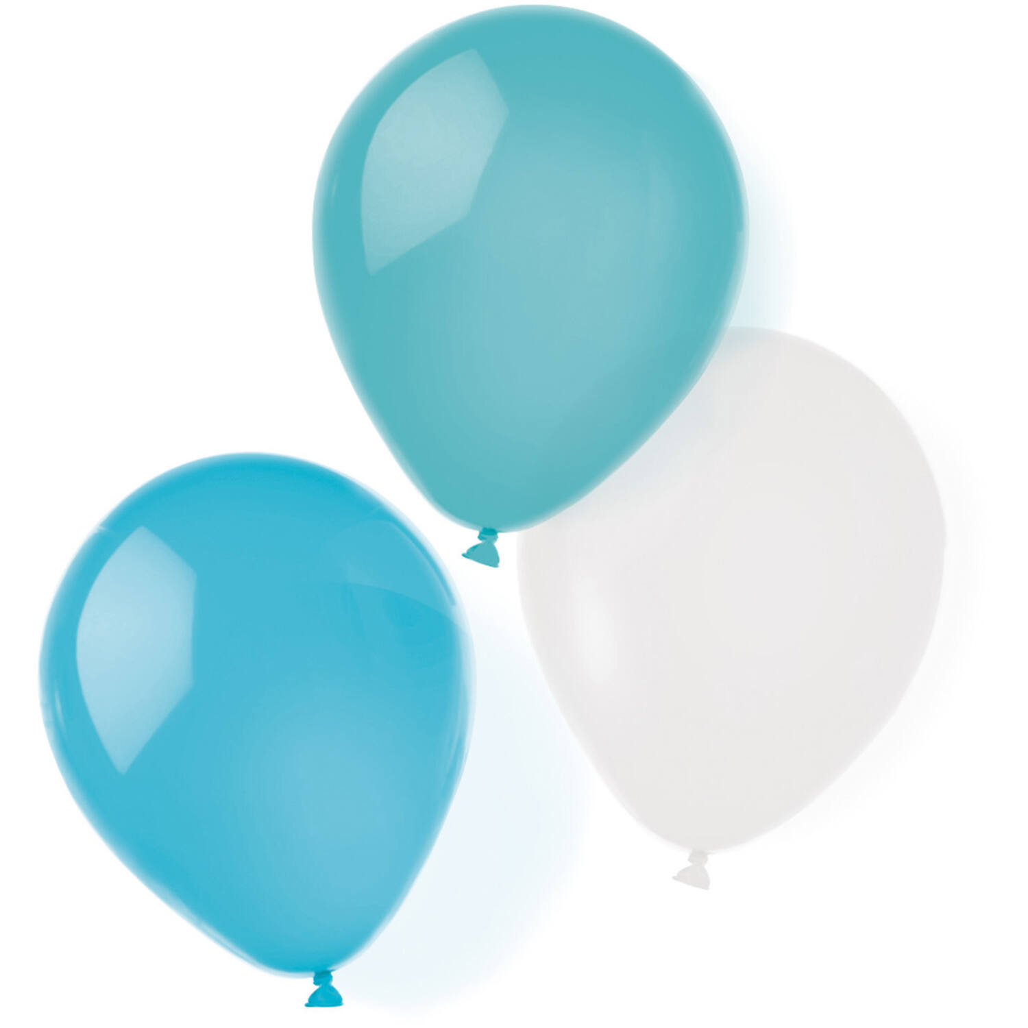 8 Latex Balloons Aqua Glamor 25.4 cm / 10"