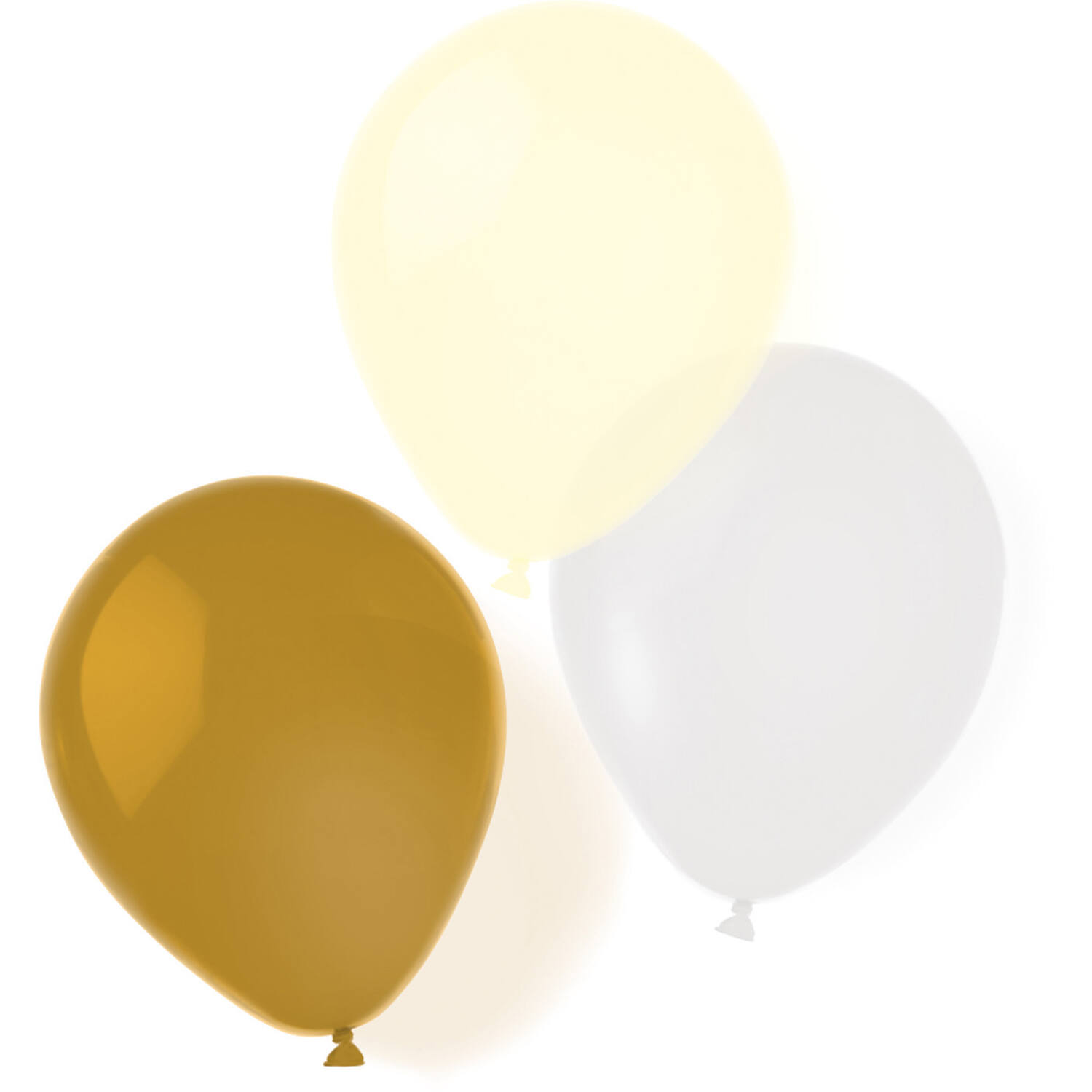 8 Latex Balloons Gold Brush 25.4 cm / 10"