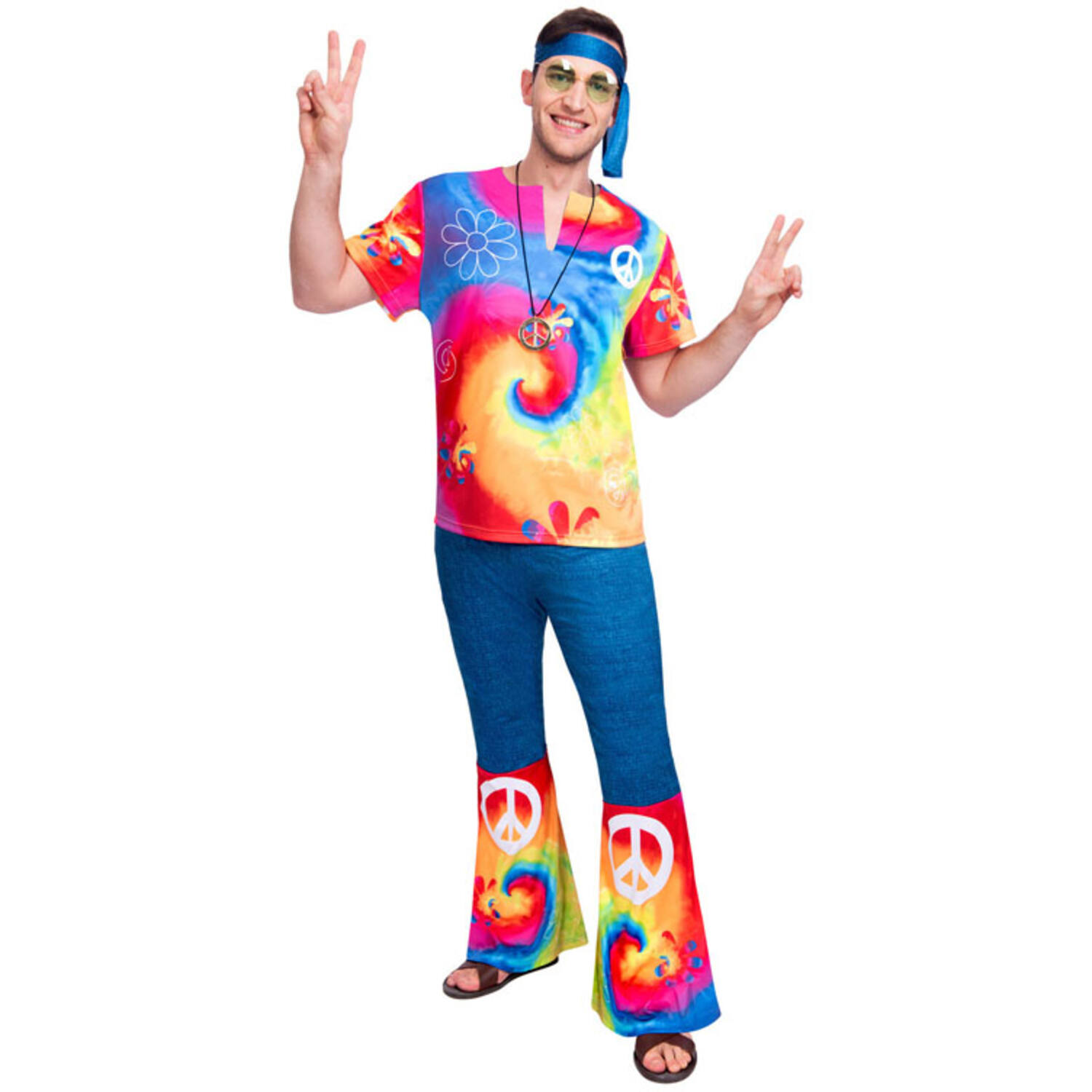 Adult Costume 60's Free Spirit Man Size Std