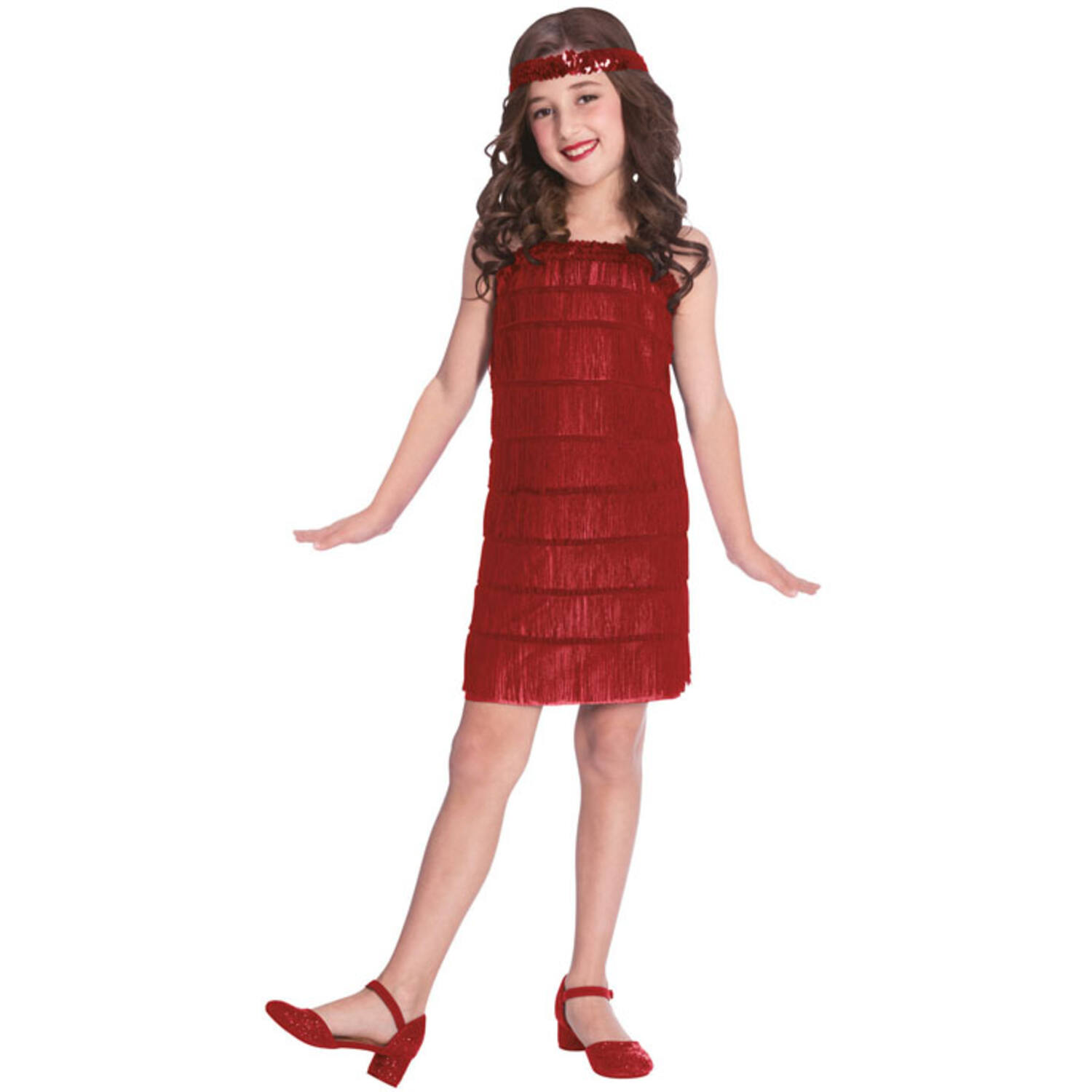 Children's Costume Red Flapper Dress 8-10 yrs