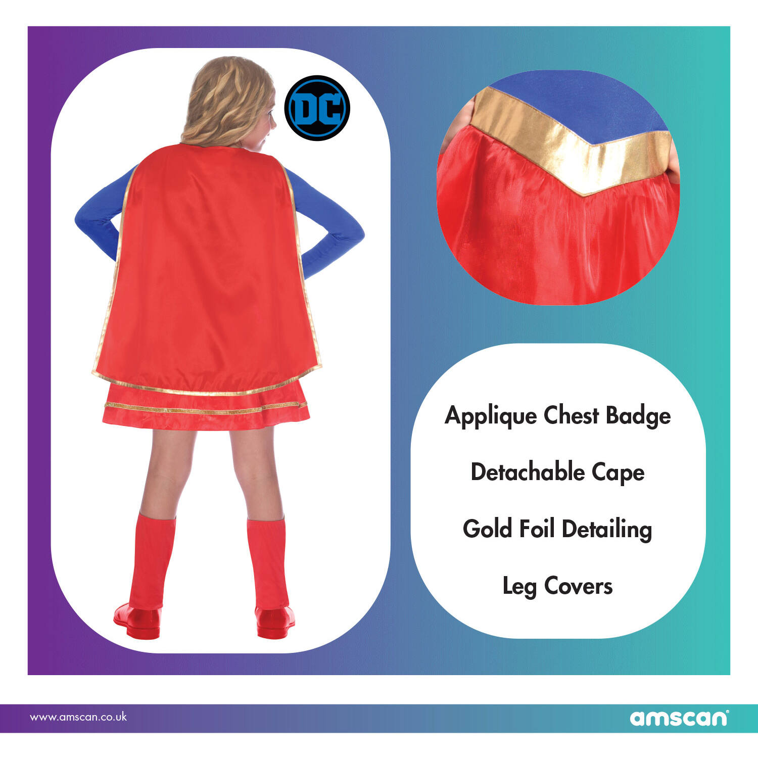 Child Costume Supergirl Classic 10-12 Years