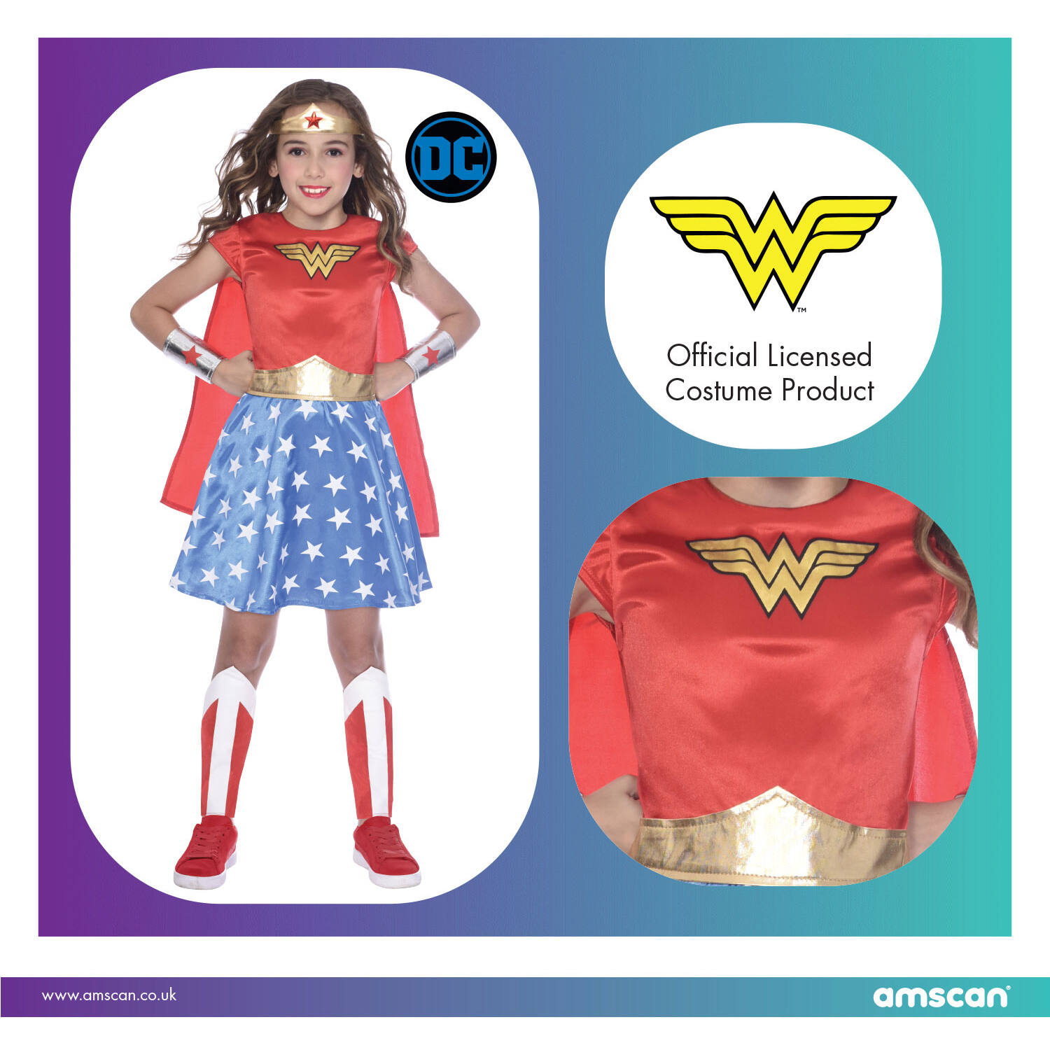 Child Costume Wonder Woman Classic 10-12 Years