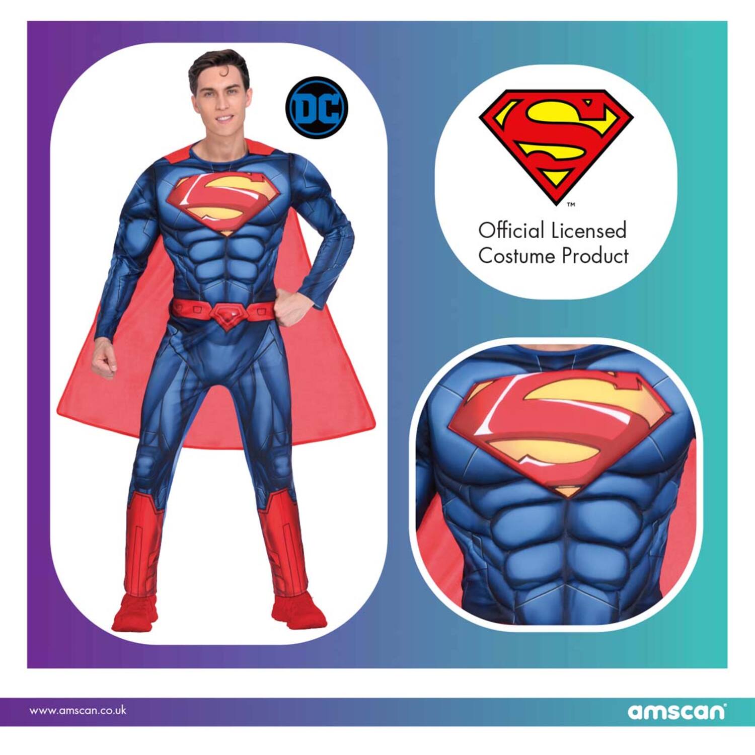 Adult Costume Superman Classic Size L