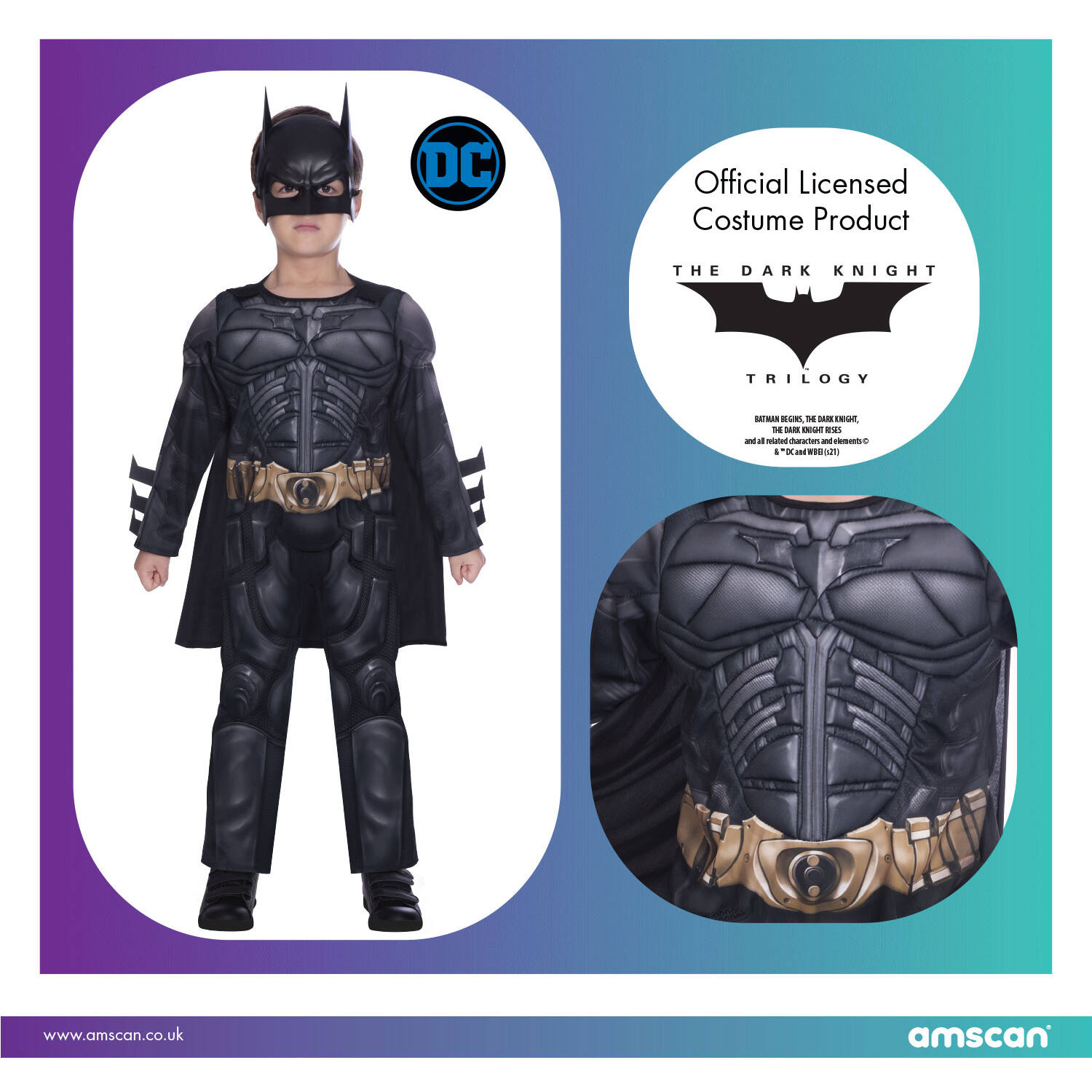 Child Costume Batman Dark Knight 3-4 yrs