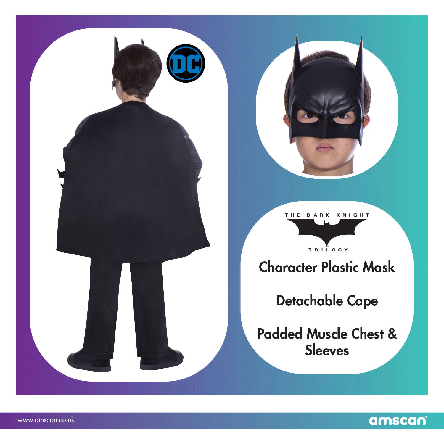 Child Costume Batman Dark Knight 3-4 yrs